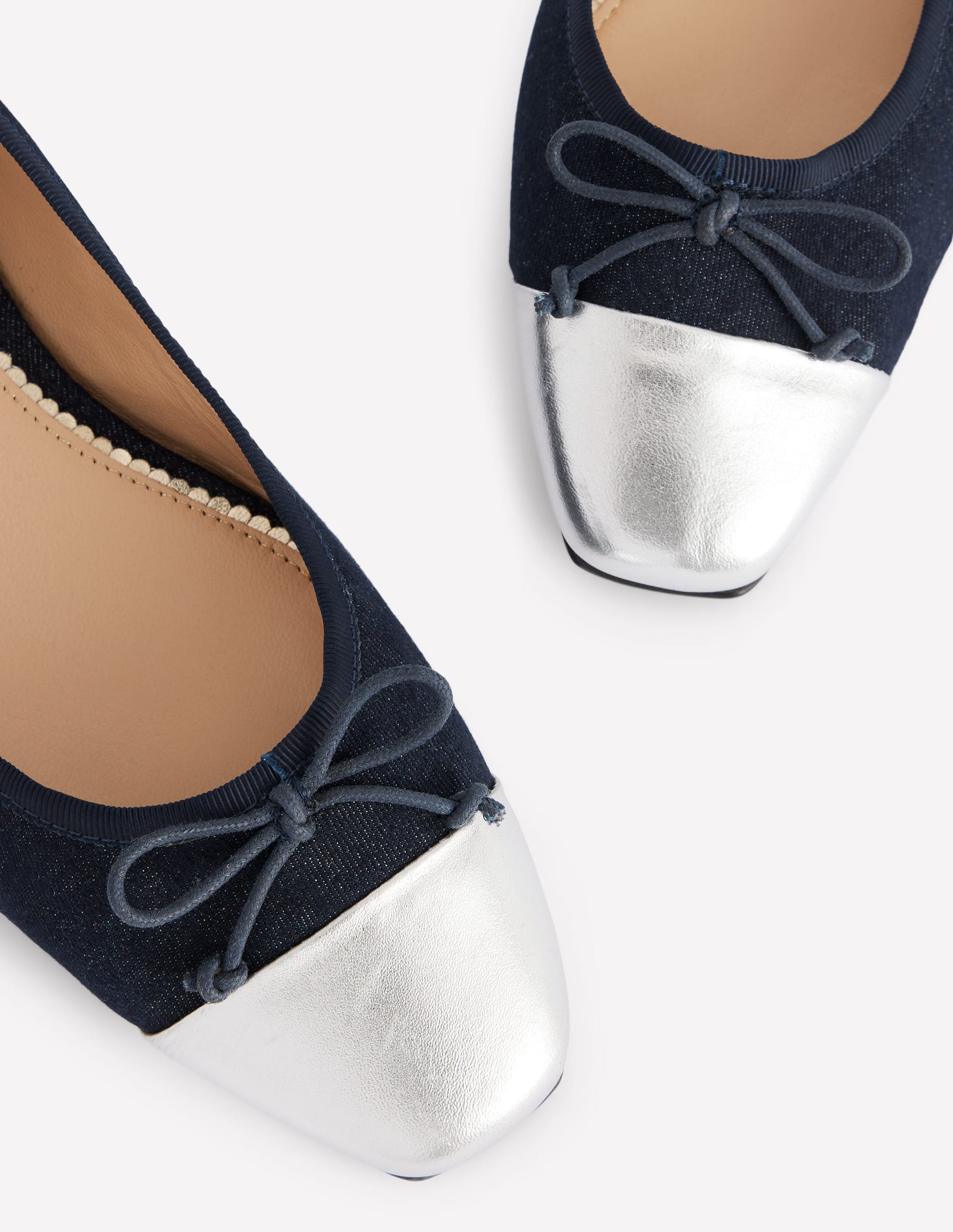 Toe Cap Ballet Flat-Denim-5