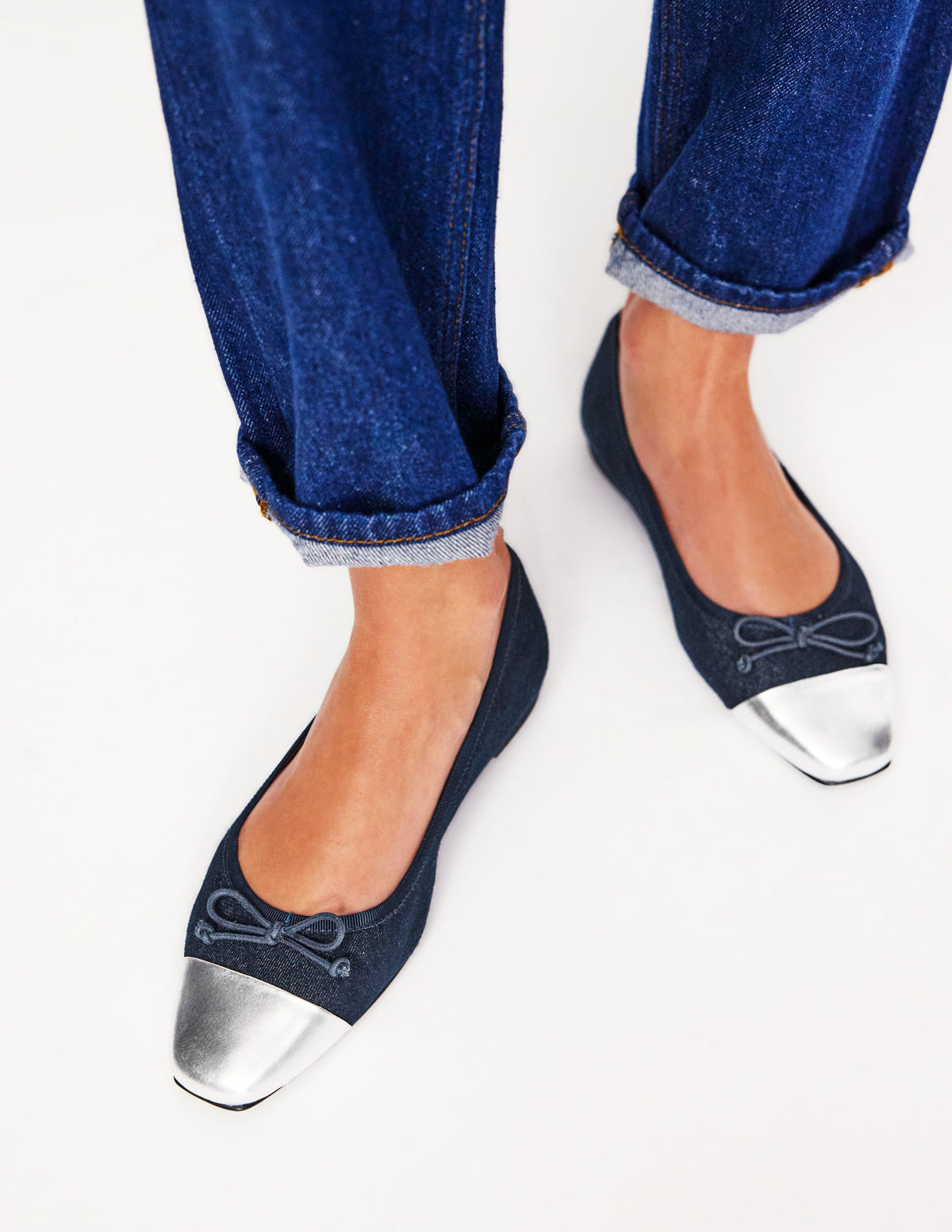 Toe Cap Ballet Flat-Denim - Image 2