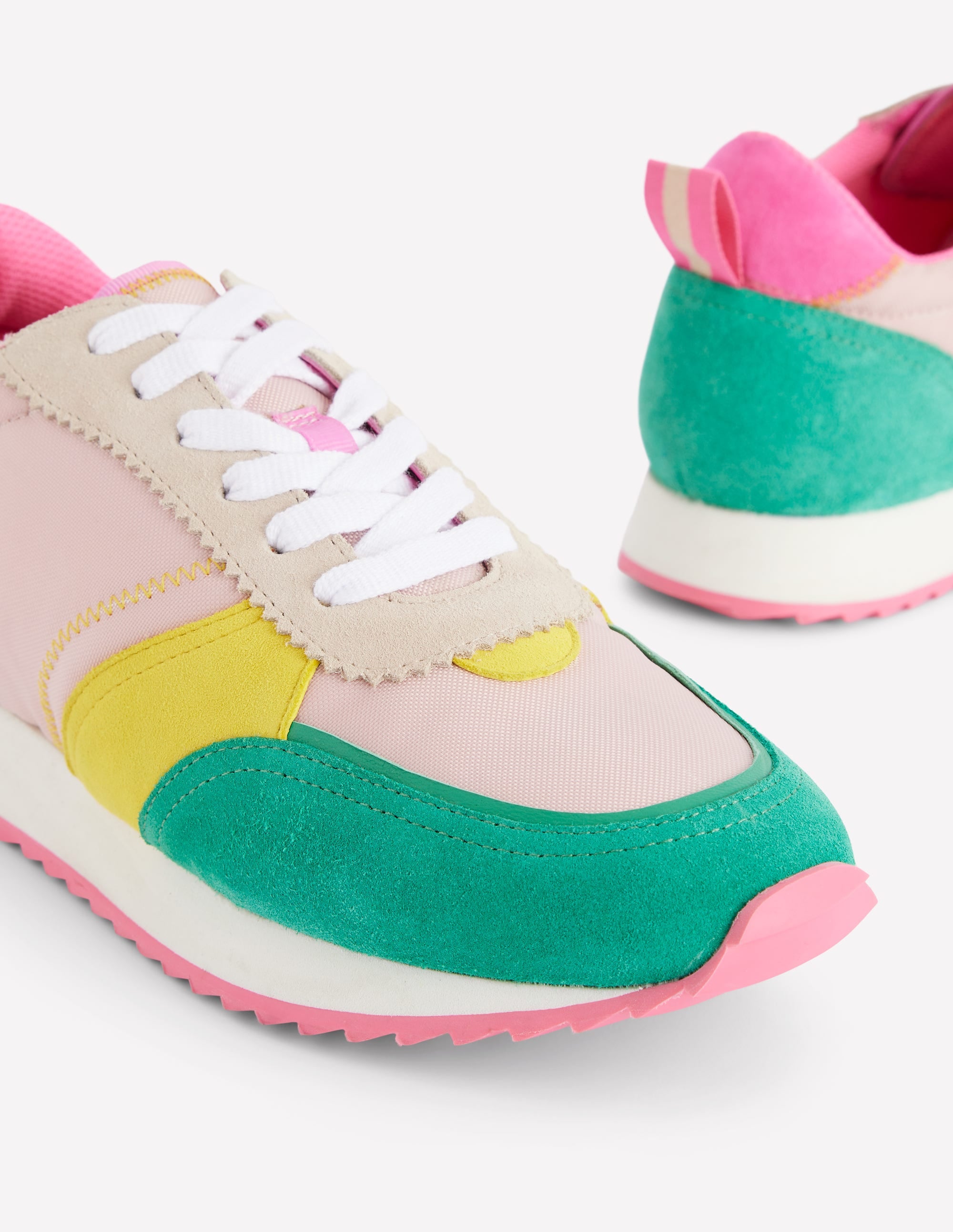 Runner Trainers-Pink Colourblock - Image 4
