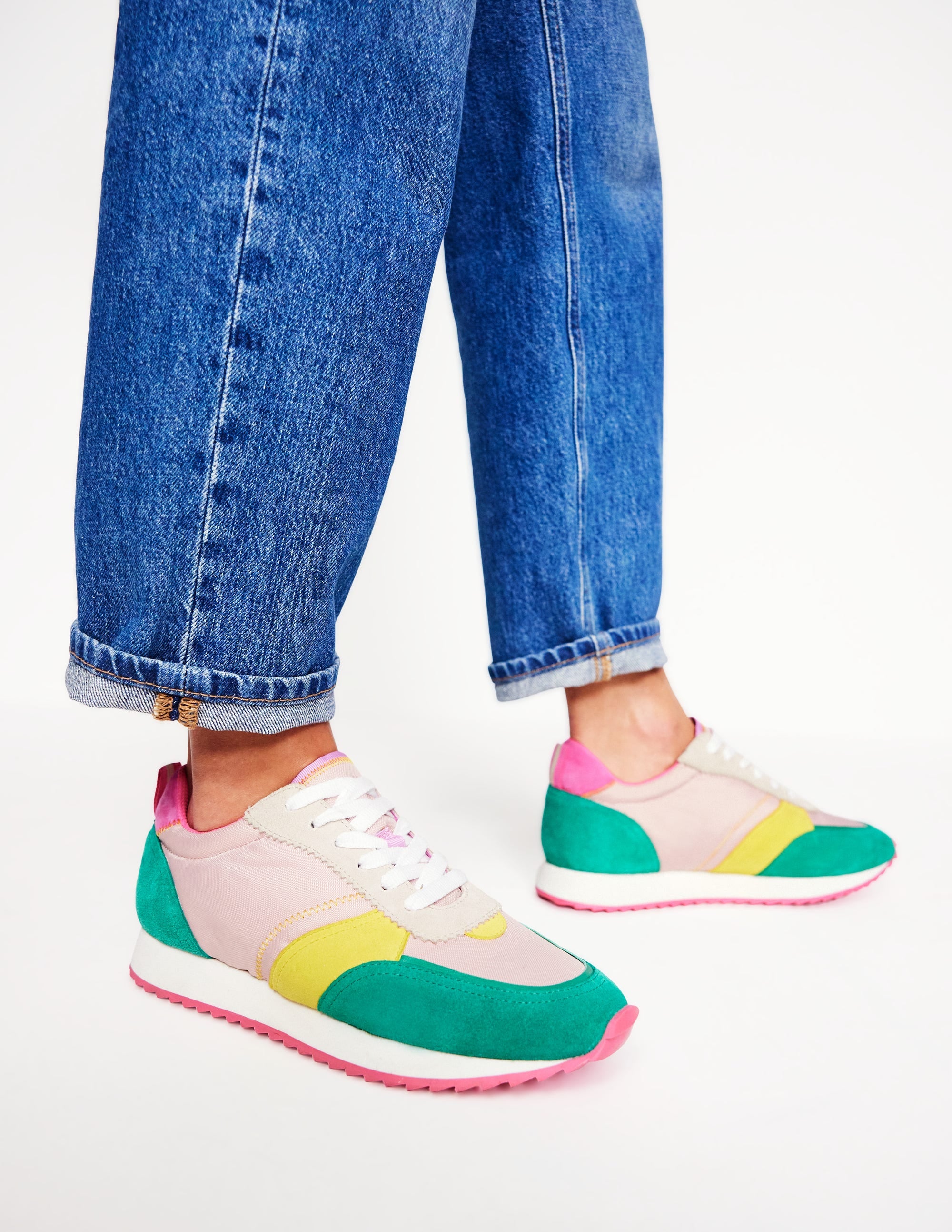 Runner Trainers-Pink Colourblock - Image 2