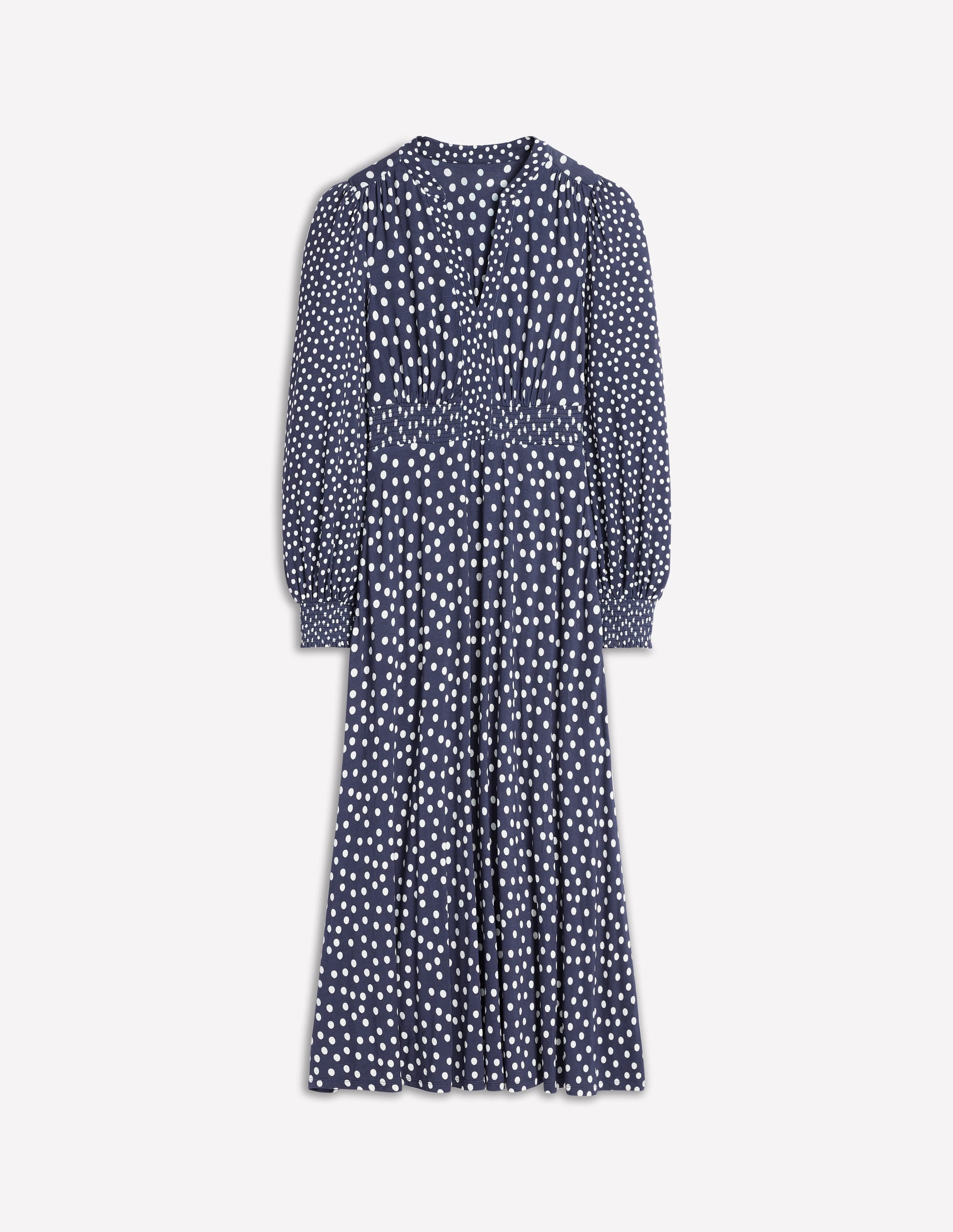Georgia Jersey Midi Dress-College Navy, Abstract Dot - Image 6