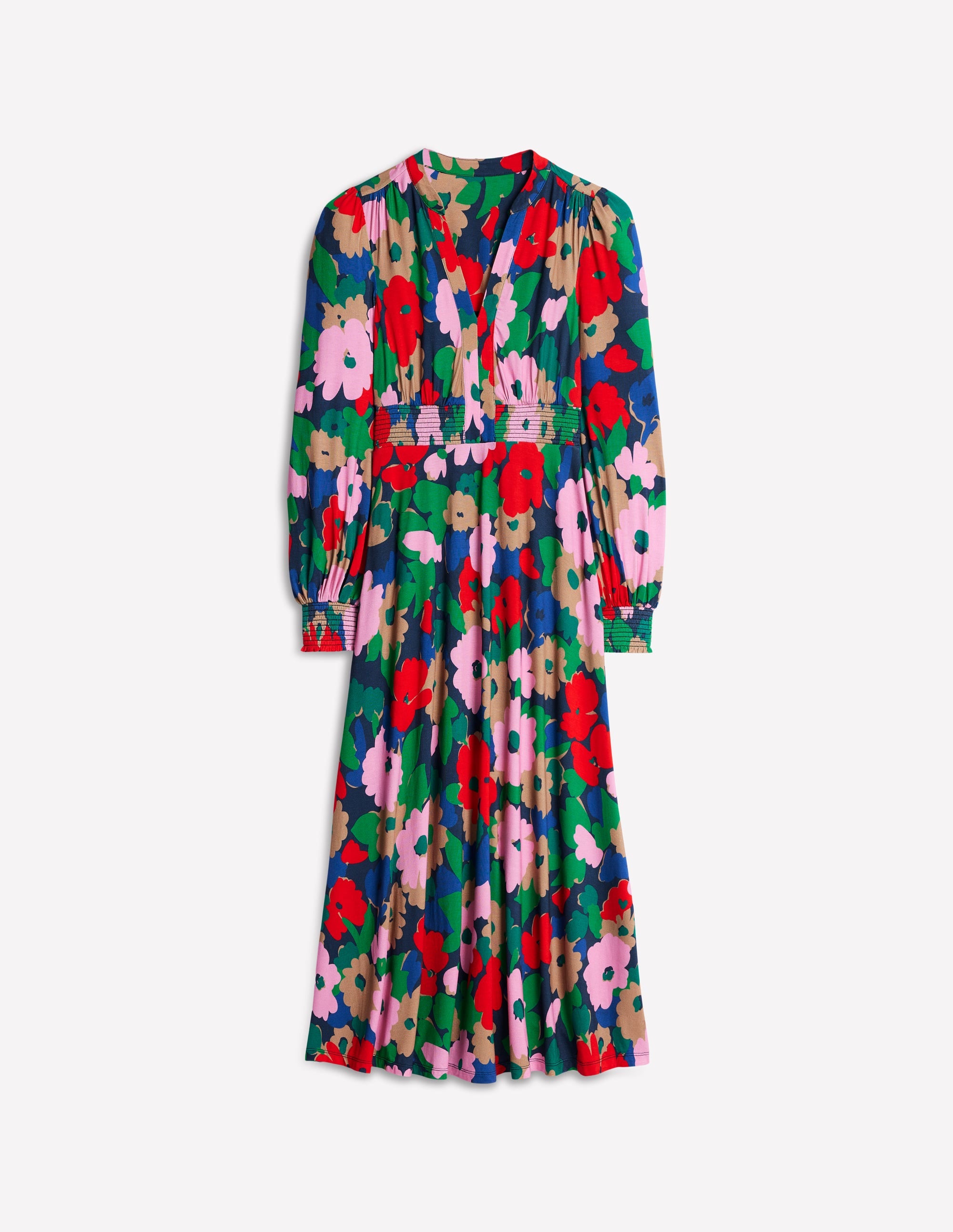 Georgia Jersey Midi Dress-Multi, Painterly Meadow - Image 6