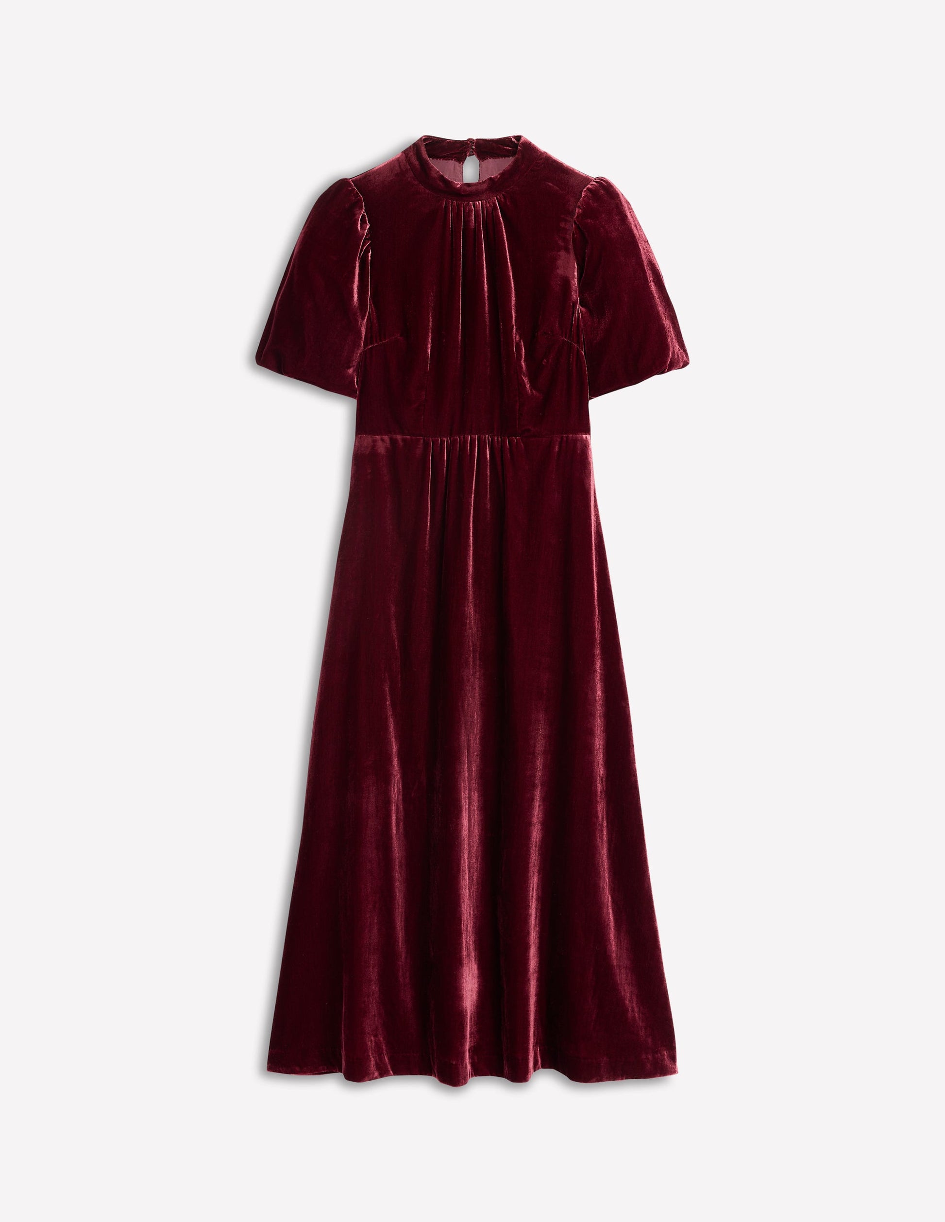 High Neck Velvet Dress-Cabernet-6