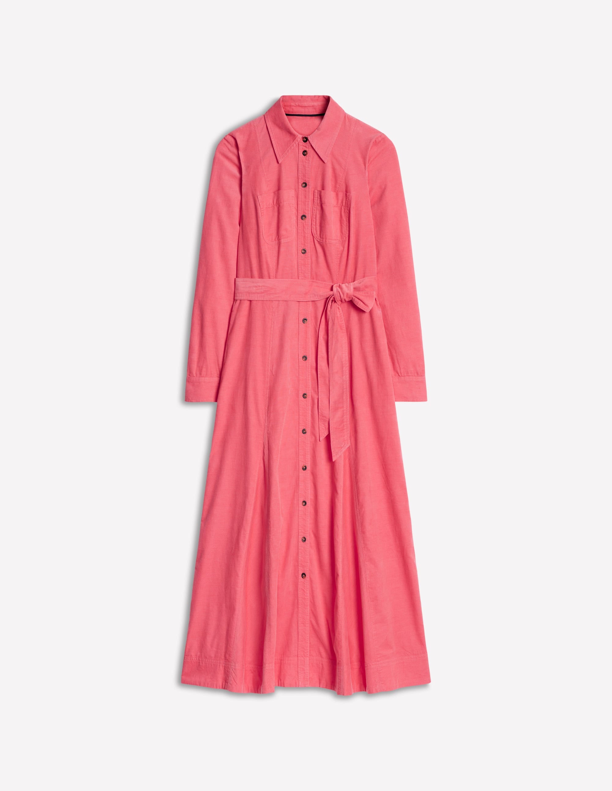 Tess Cord Midi Shirt Dress-Azalea Pink - Image 5
