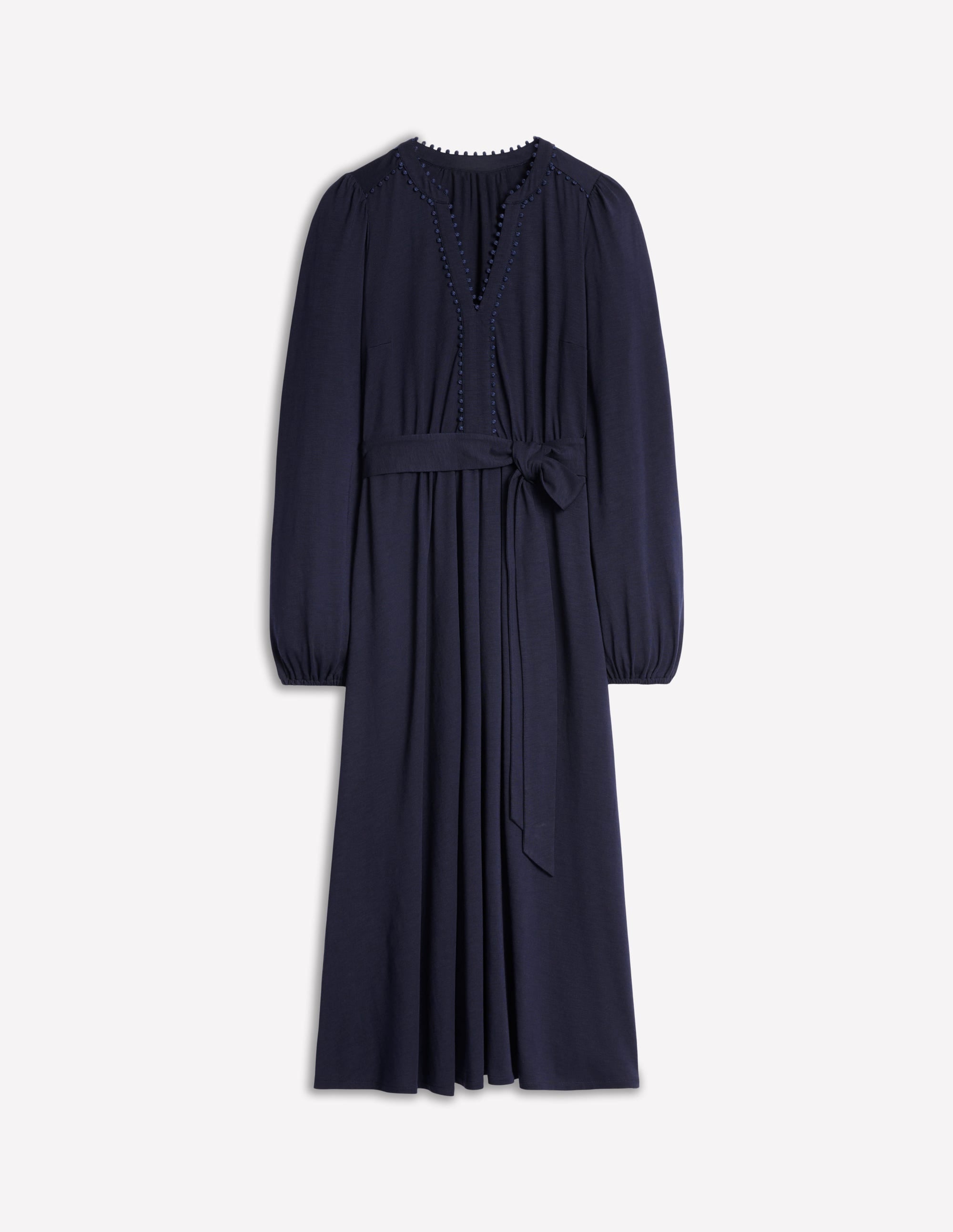 Maeve Trim Jersey Midi Dress-Navy - Image 5