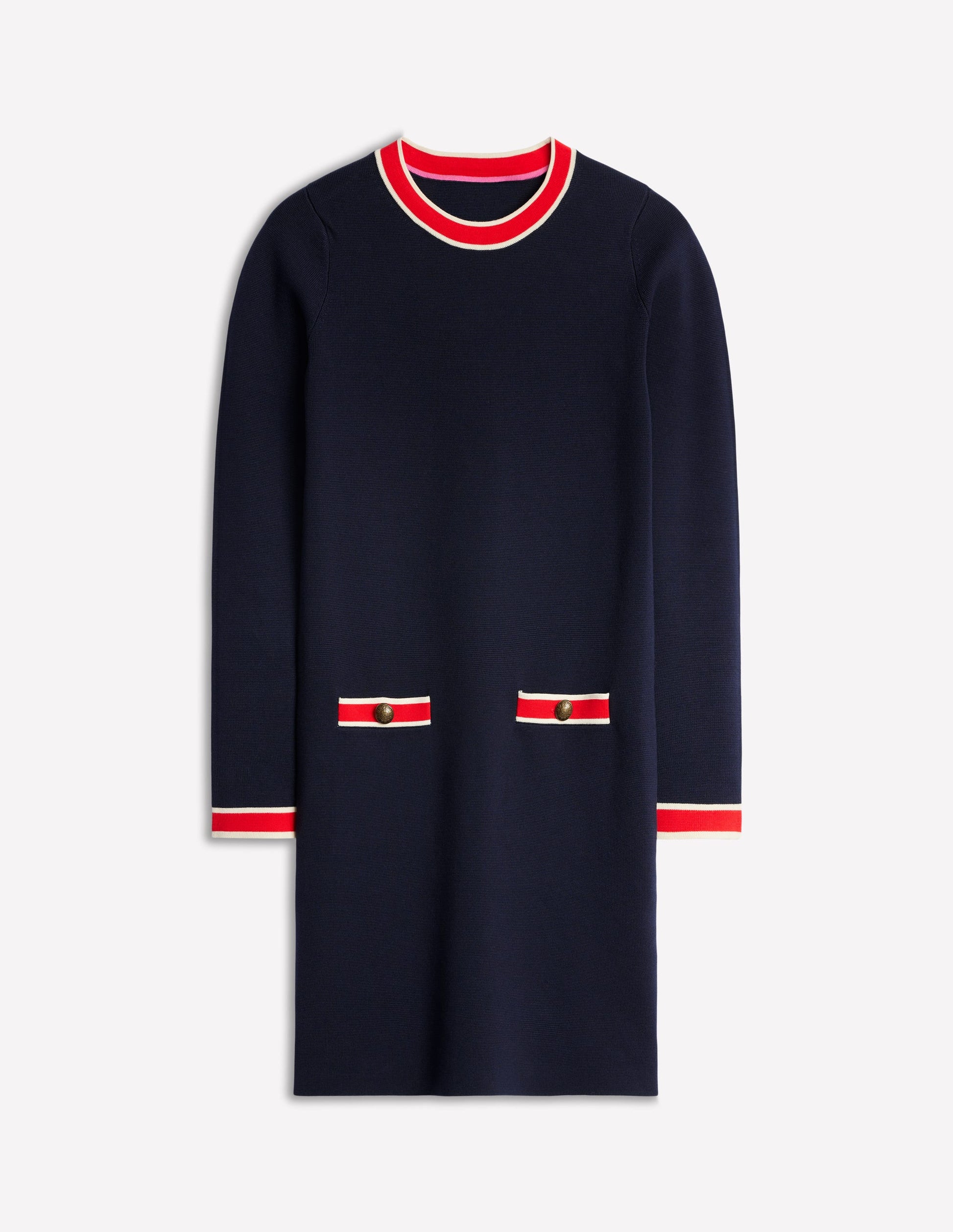 Holly Knitted Shift Dress-Navy | Boden UK Holly Knitted Shift Dress-Navy | Boden UK