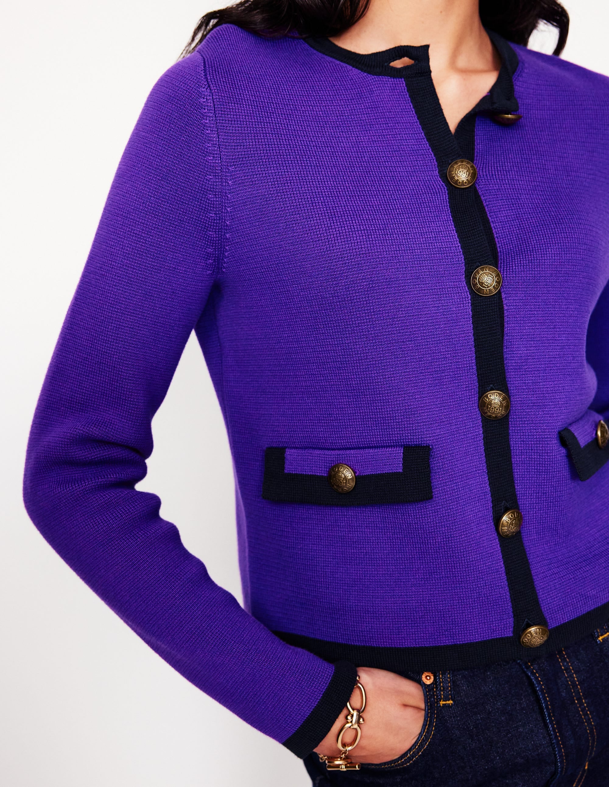 Holly Knitted Jacket-Ameythyst Purple - Image 2
