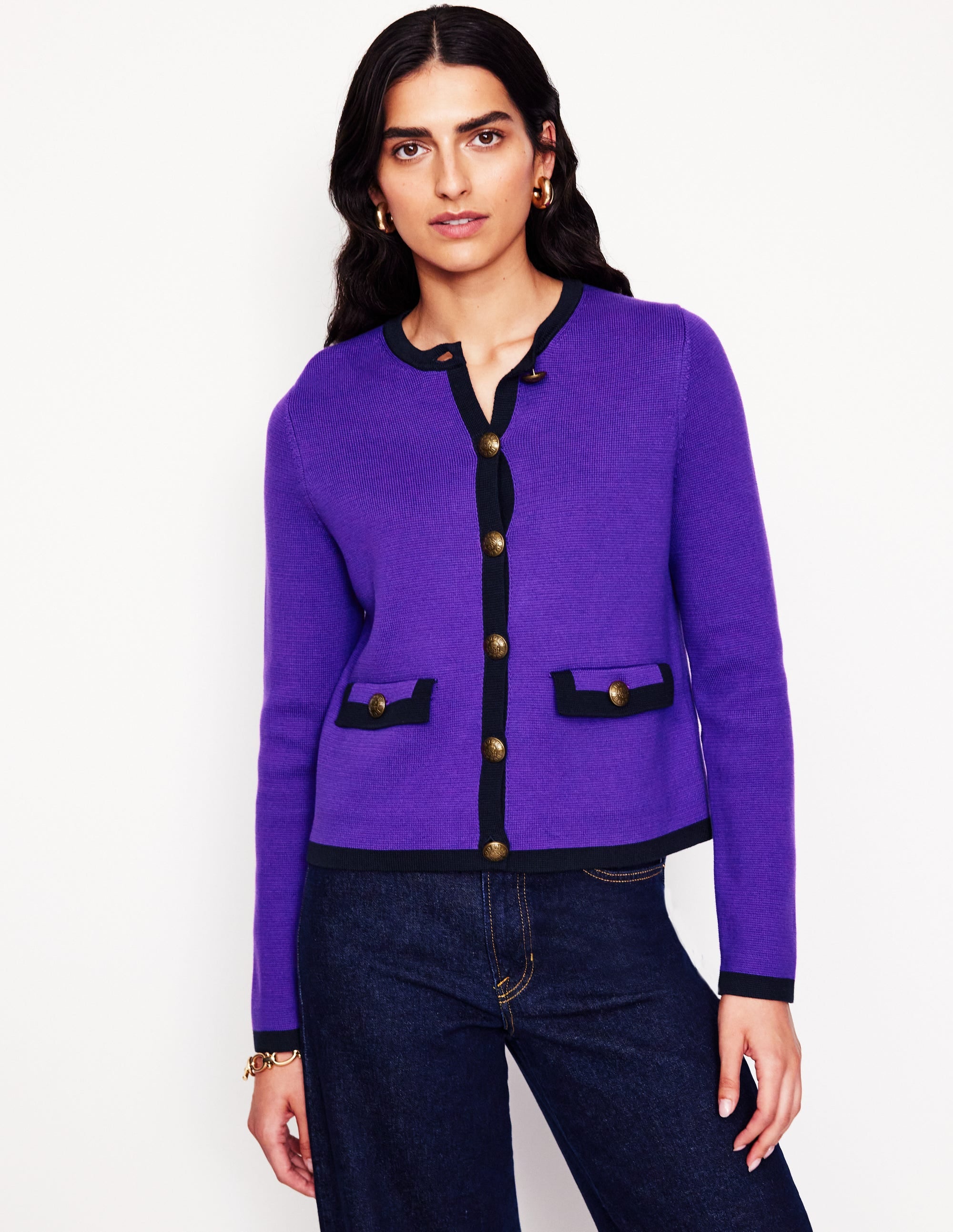Holly Knitted Jacket-Ameythyst Purple - Image 4