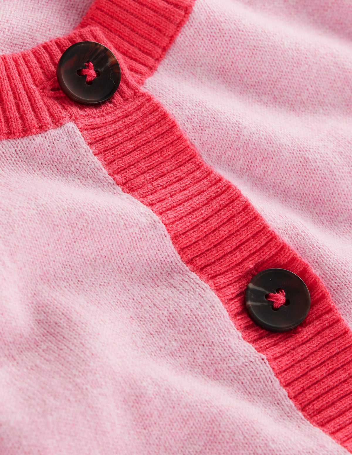 Meg Raglan Sleeve Cardigan-Soft Pink, Colourblock - Image 6