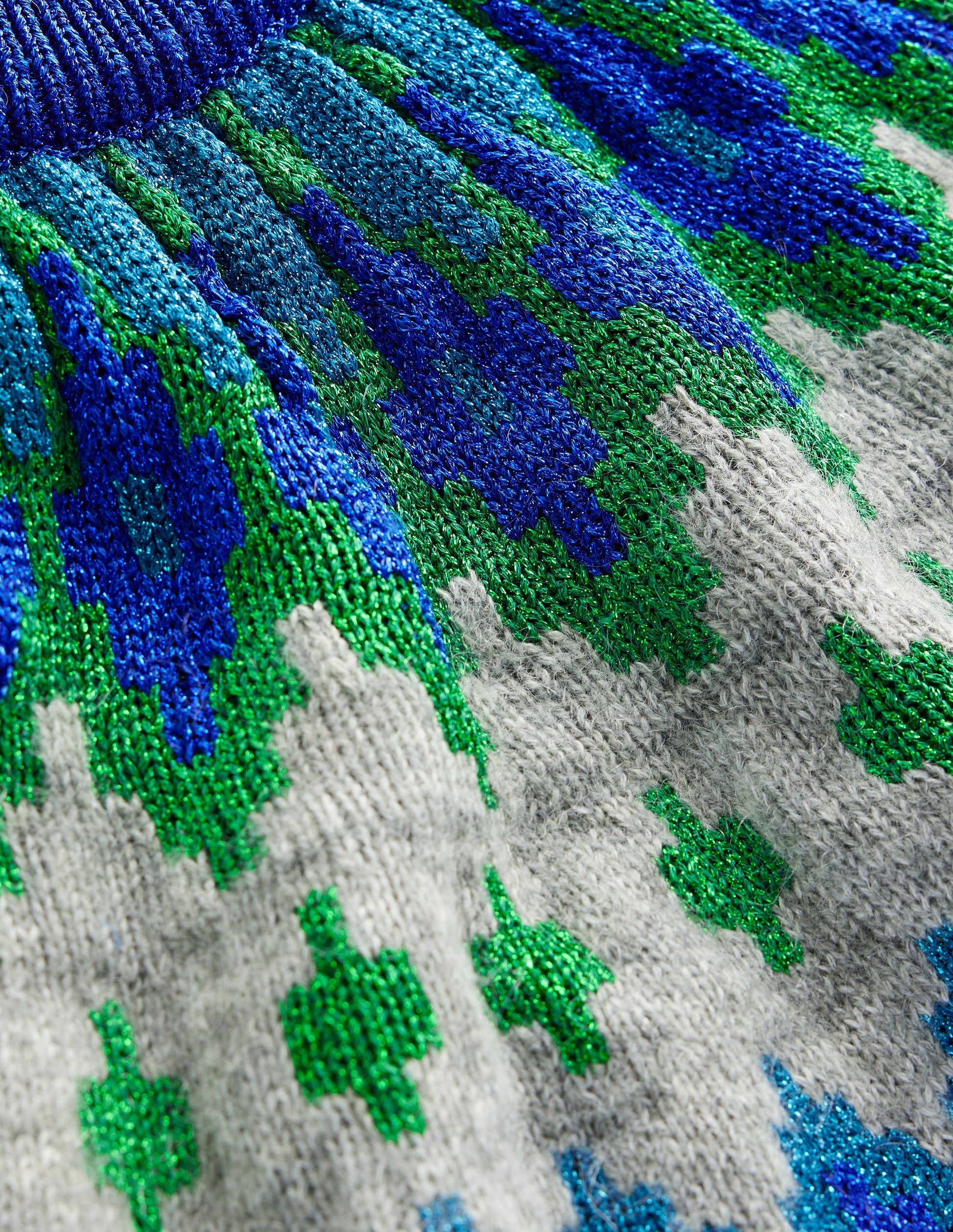 Kat Sparkle Fair Isle Jumper-Grey Melange-9