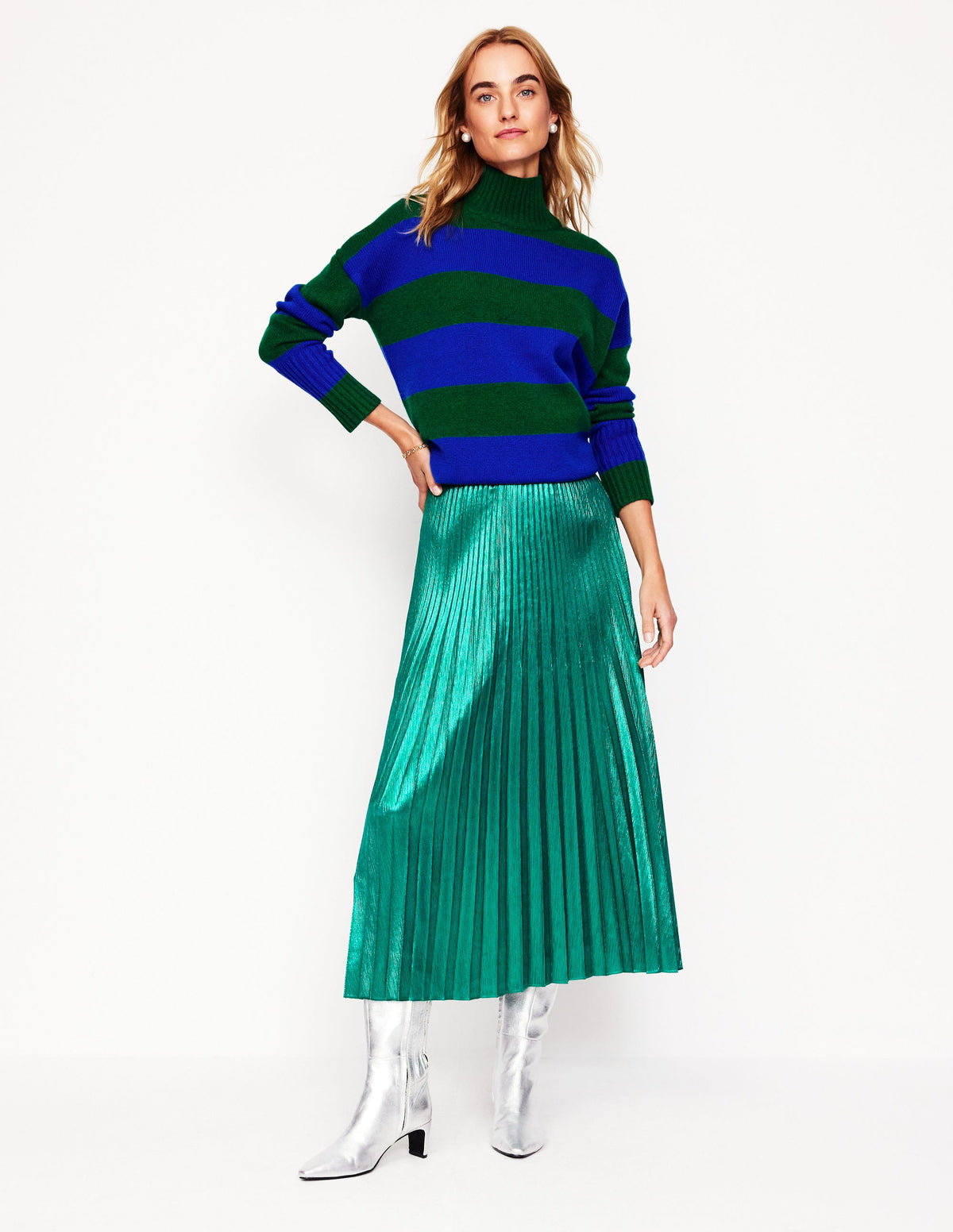 Jessica Oversized Jumper-Bavaria Green, Monarch Blue - Image 6