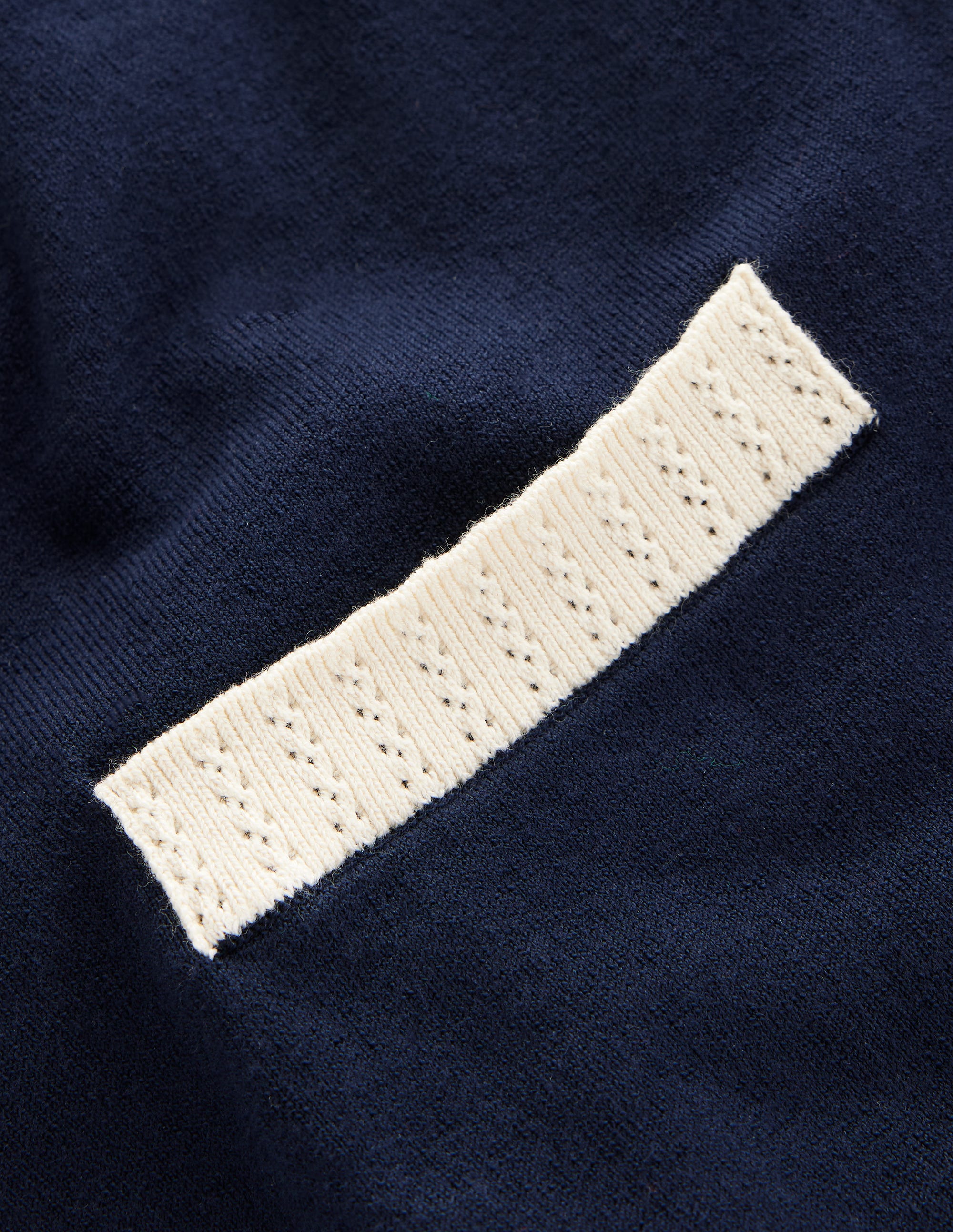Emilia Cotton V Neck Cardigan-Navy - Image 6