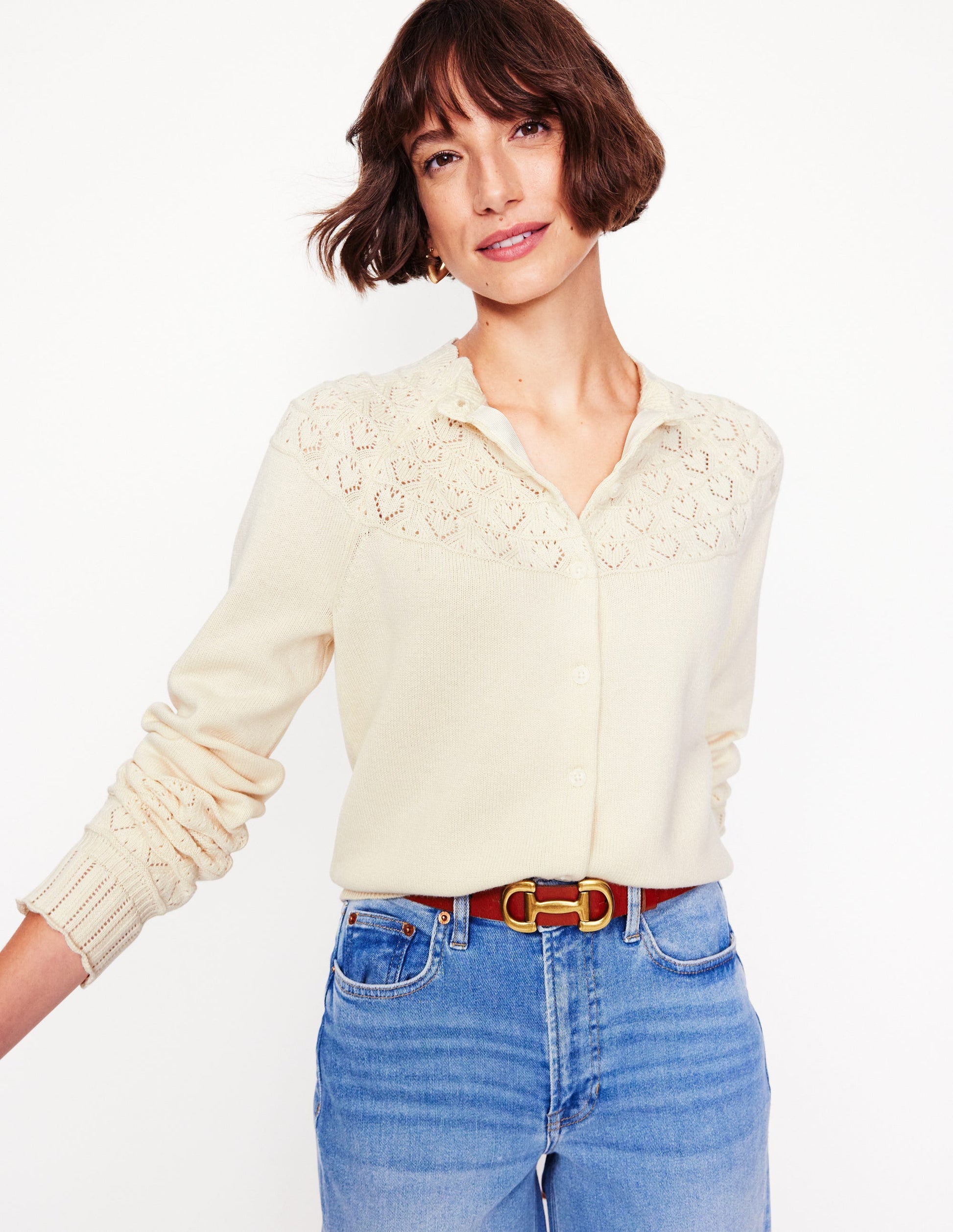 Pretty Raglan Cardigan-Warm Ivory-4