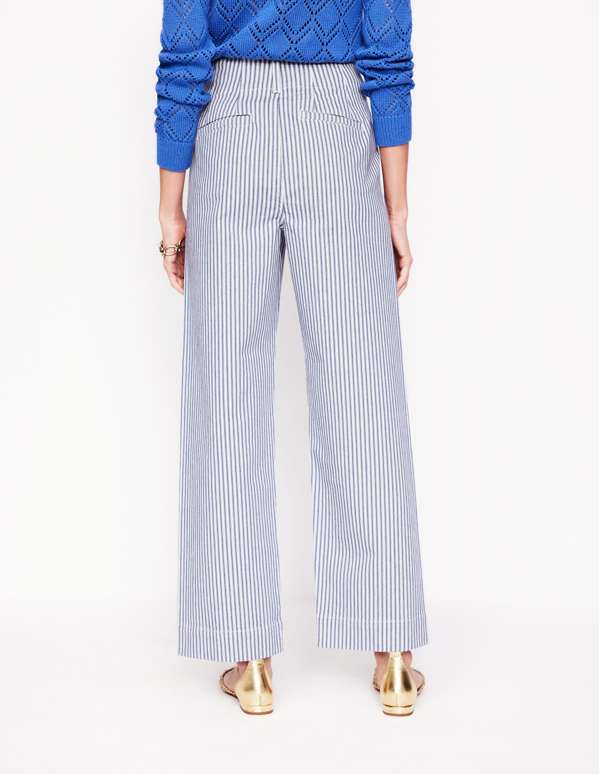 Primrose Patch Pocket Trousers-Ticking Stripe - Image 3