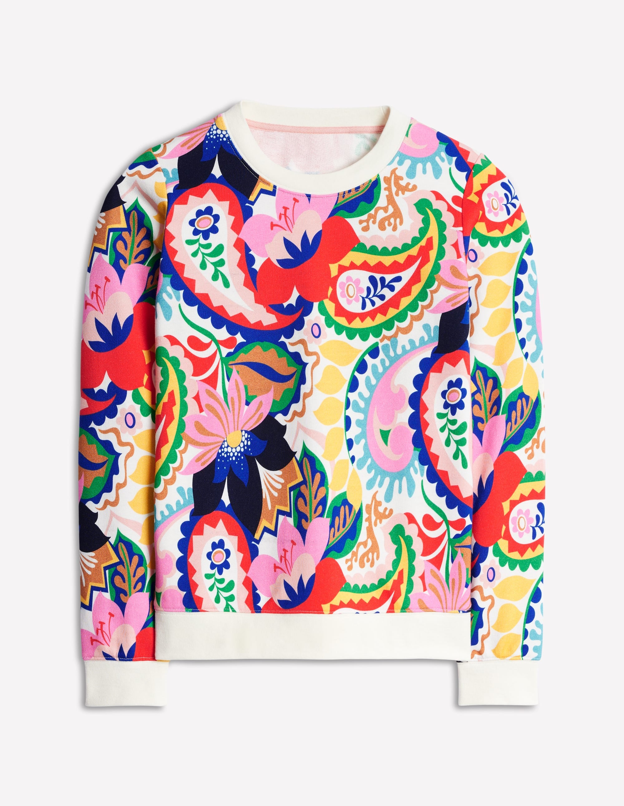 Hannah Printed Sweatshirt-Multi, Botanical Paisley - Image 5