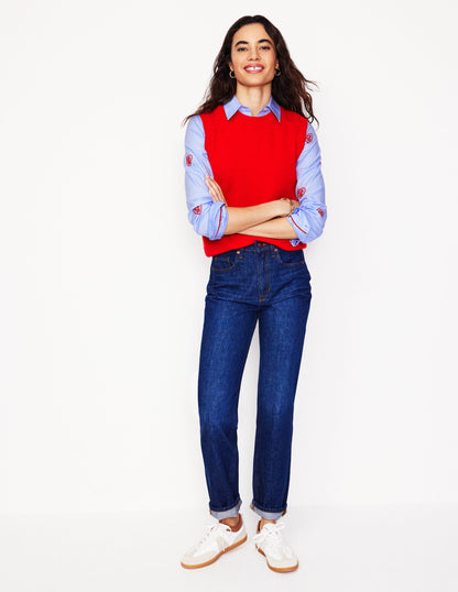 Sienna Interest Cotton Shirt-Blue Oxford, Hearts-4