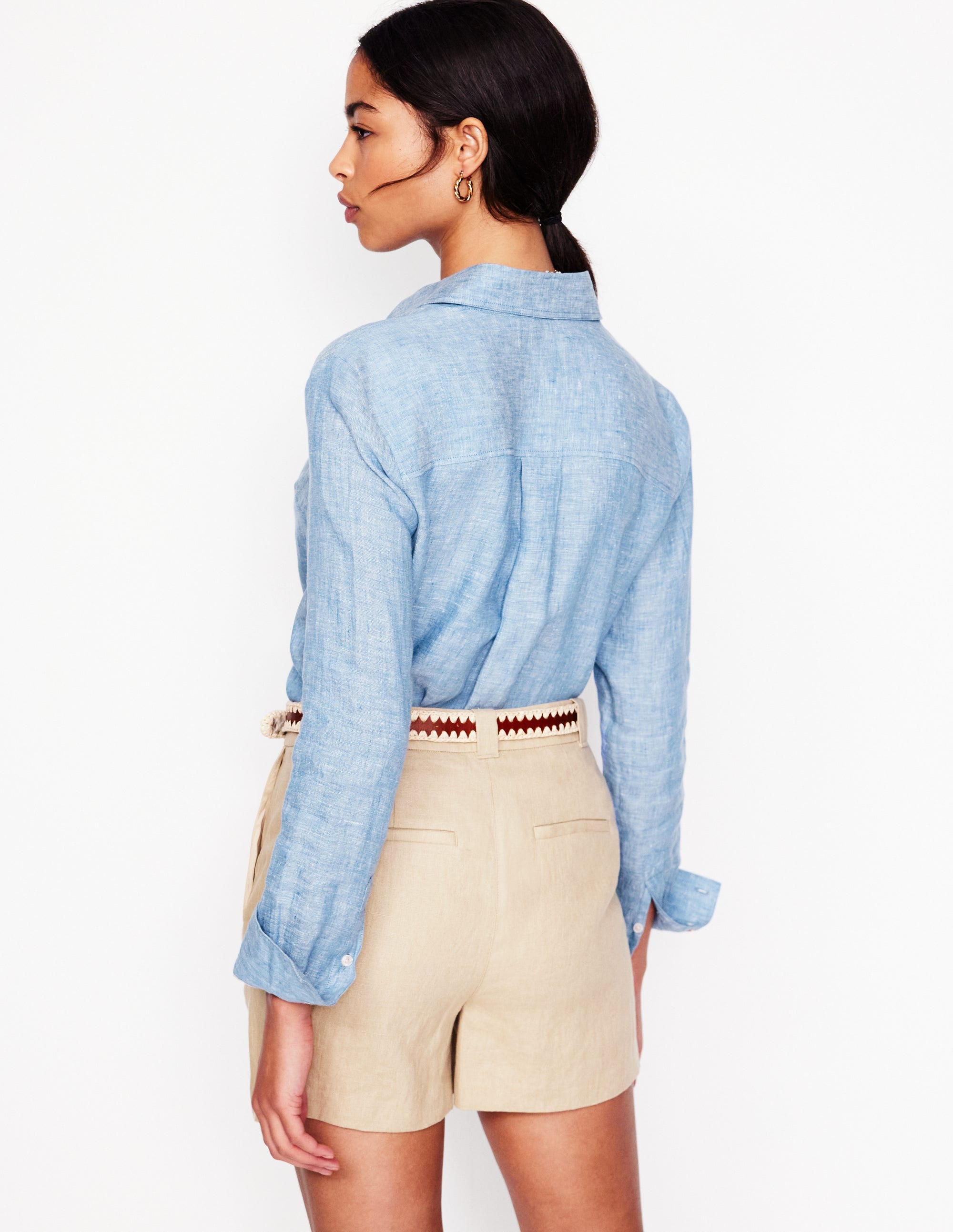 Sienna Linen Shirt-Chambray - Image 3