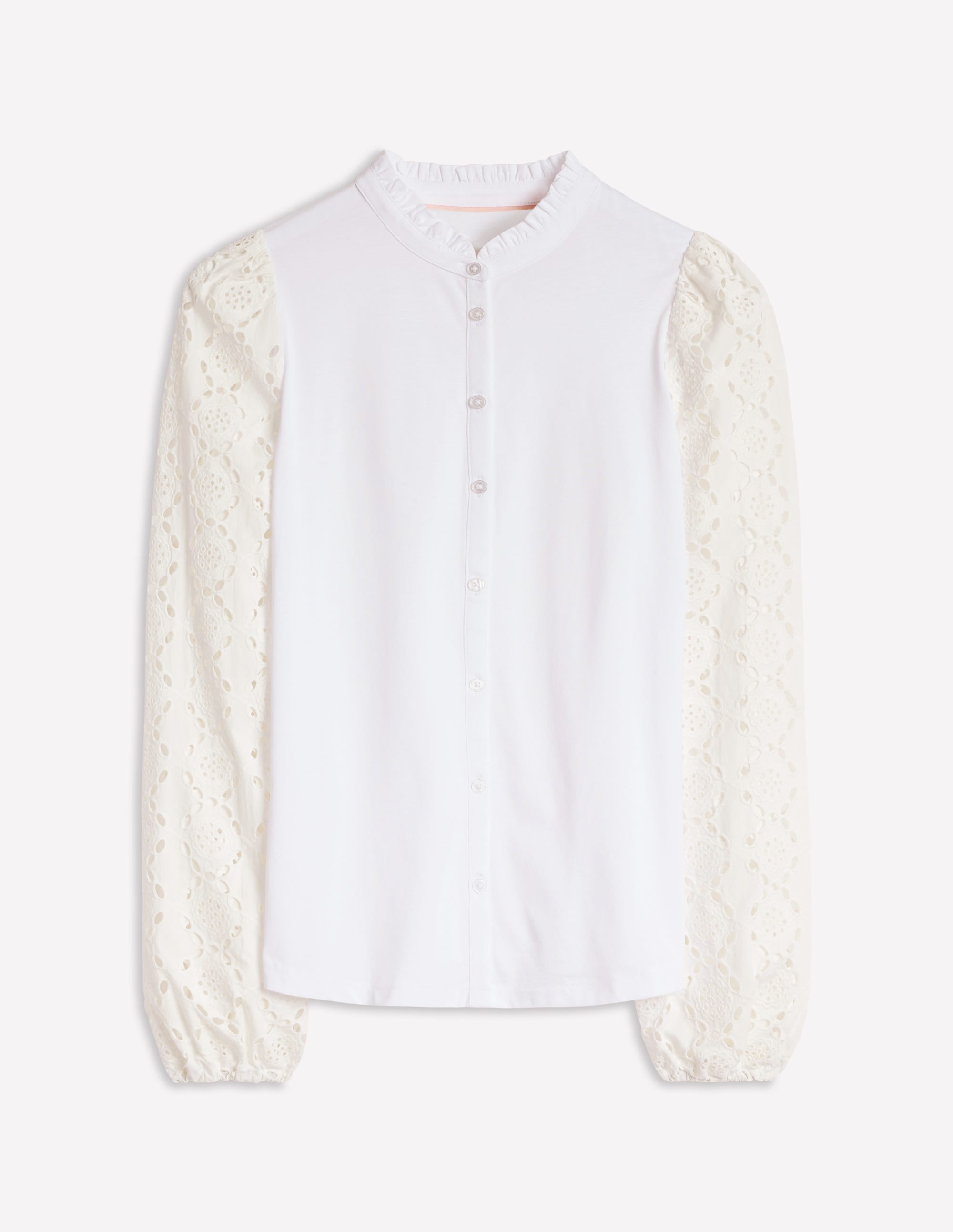 Eden Broderie Blouse-White - Image 5
