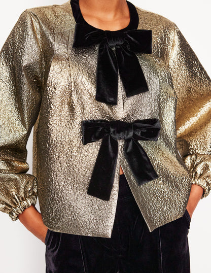 Lurex Party Jacket-Gold-2