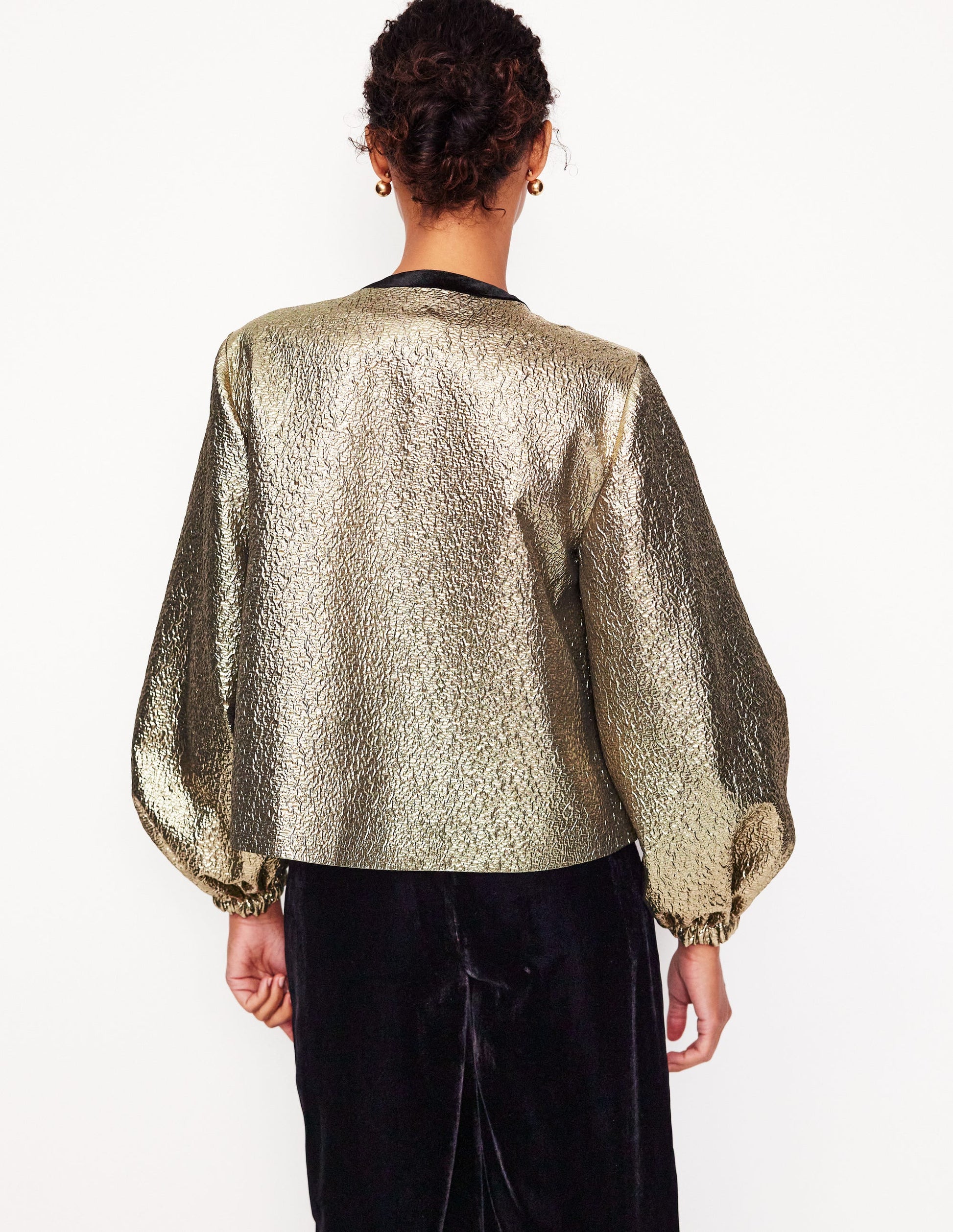 Lurex Party Jacket-Gold-3
