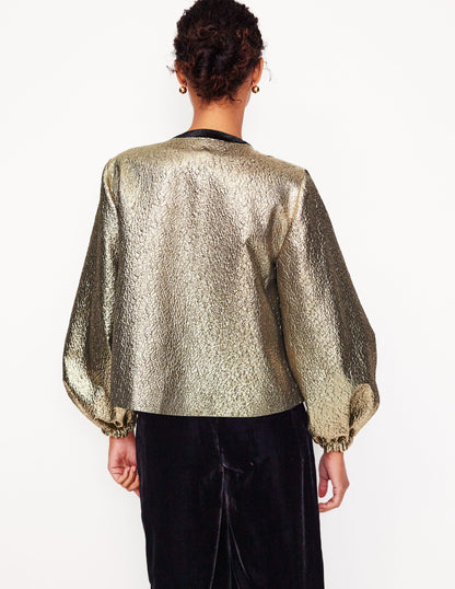 Lurex Party Jacket-Gold-3