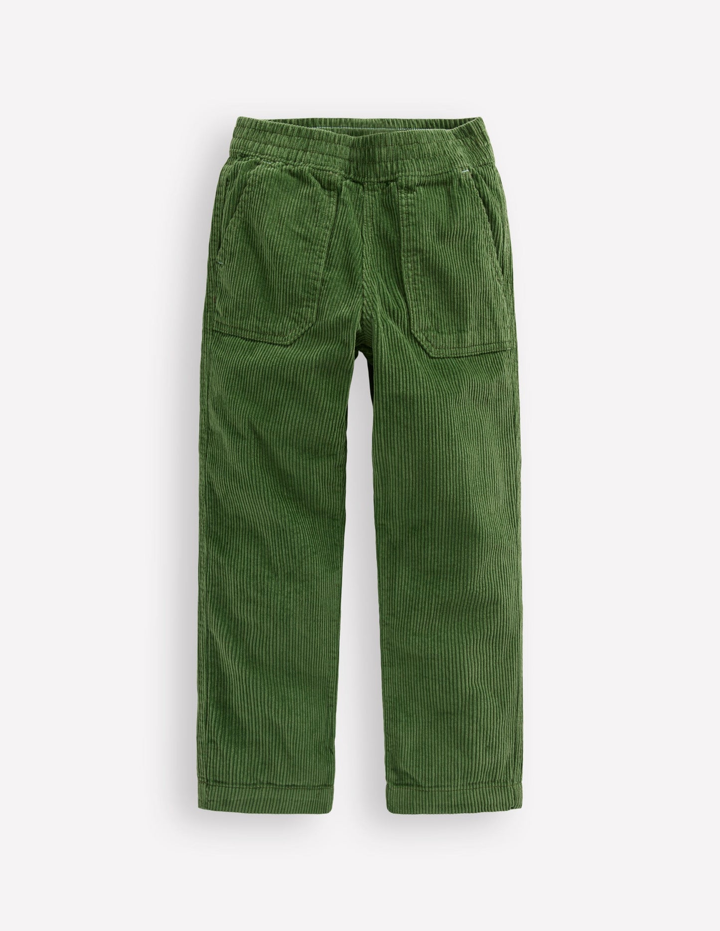 Pull-on Cord Trousers-Promenade Green