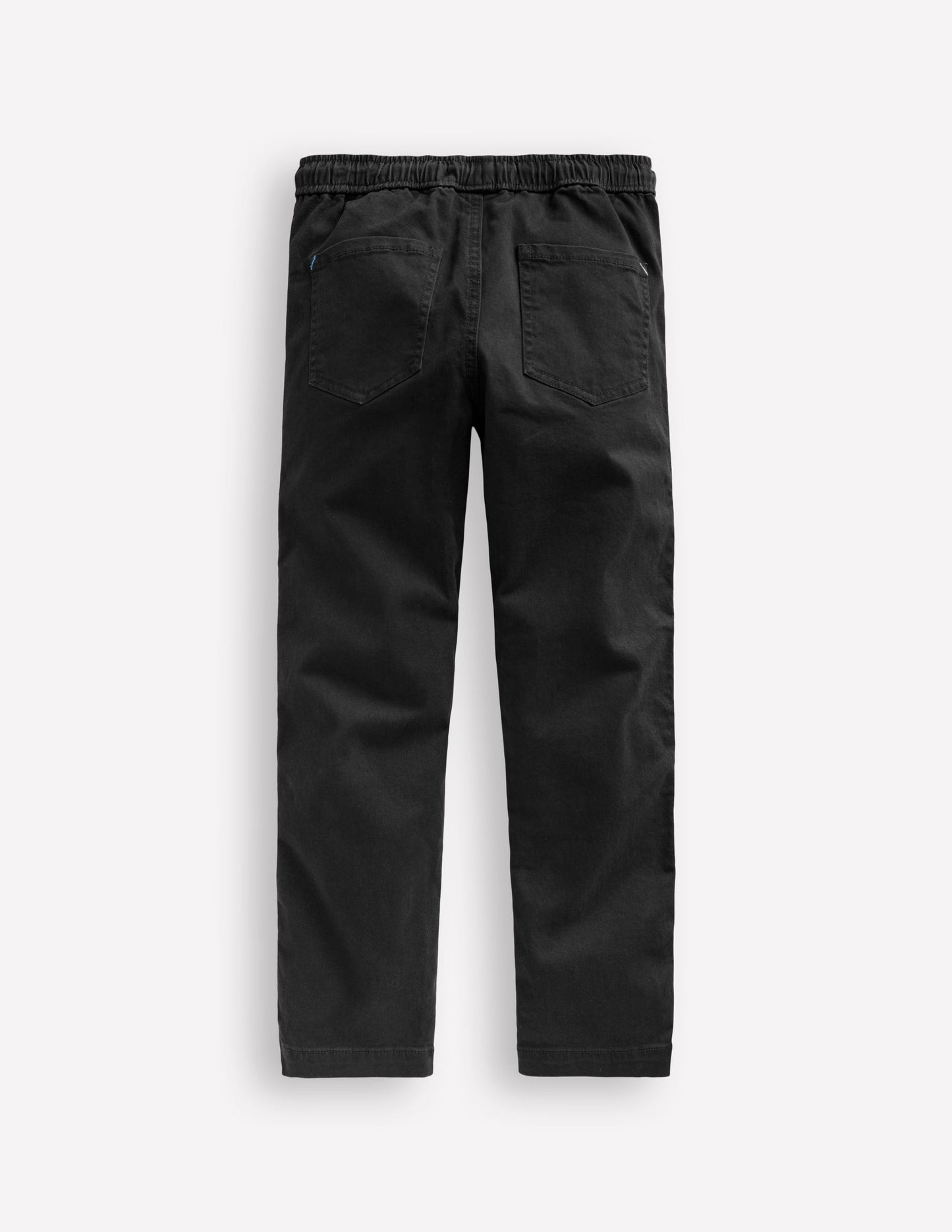 Slim Pull-On Trousers-Black
