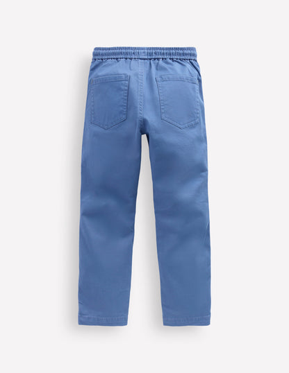 Slim Pull-On Trousers-Blue River-2