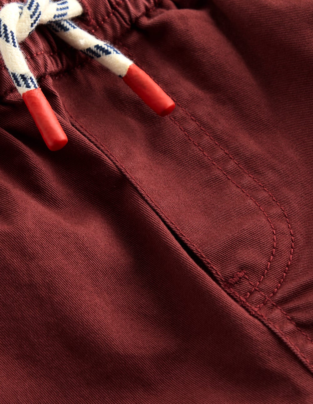 Slim Pull-On Trousers-Chestnut-3