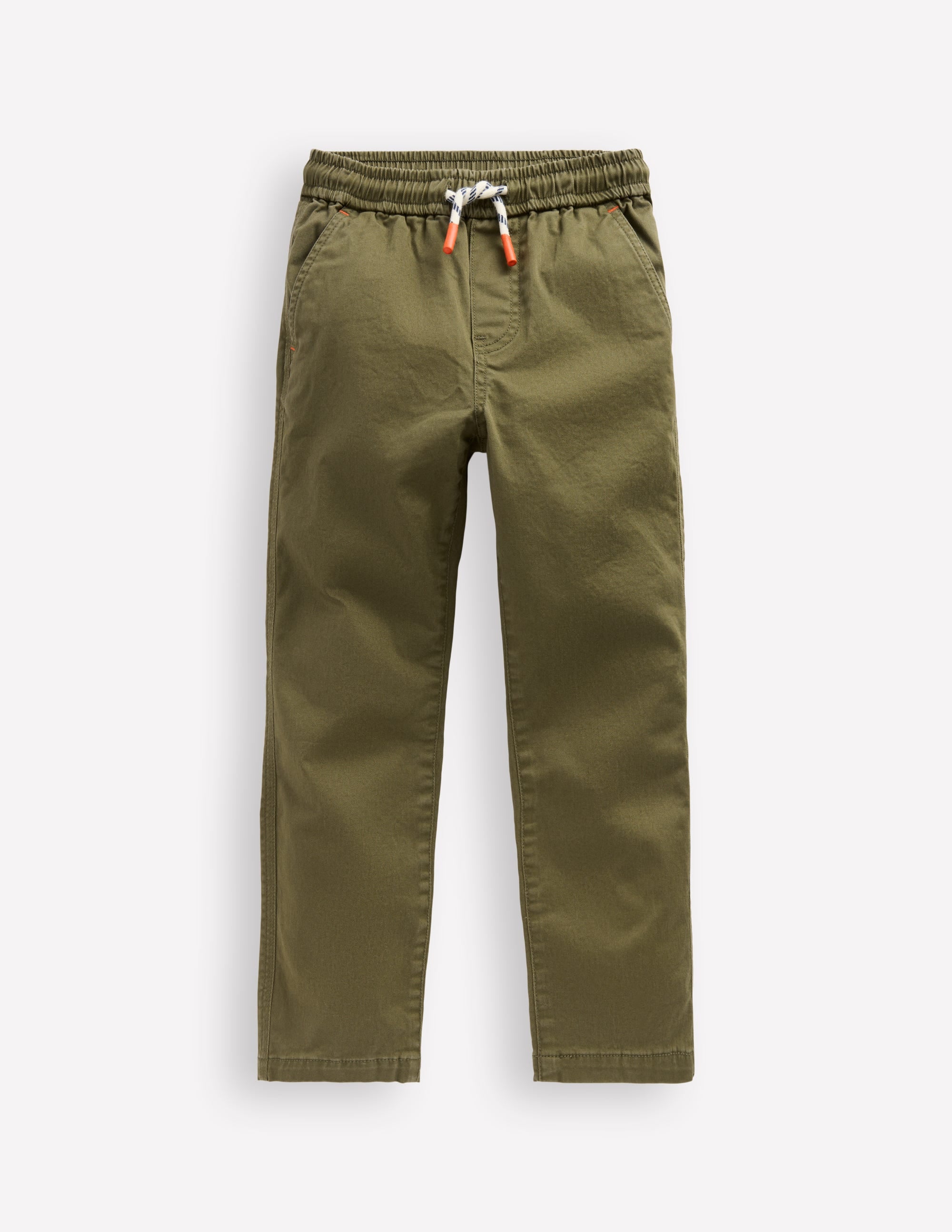 Slim Pull-On Trousers-Woodland Green - Image 1