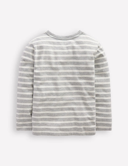 Lift-The-Flap T-shirt-Grey Marl and Ivory Digger-2