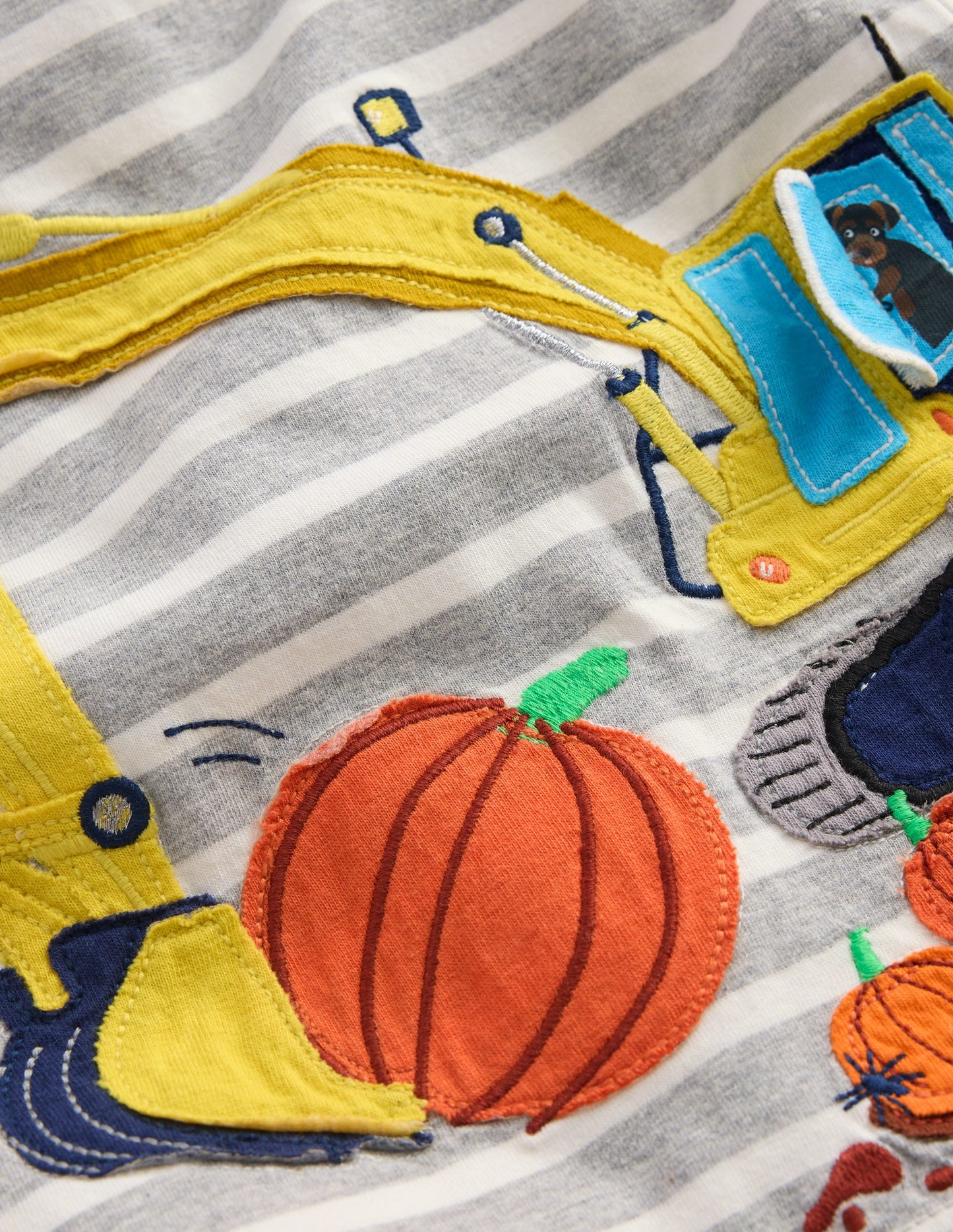 Lift-The-Flap T-shirt-Grey Marl and Ivory Digger