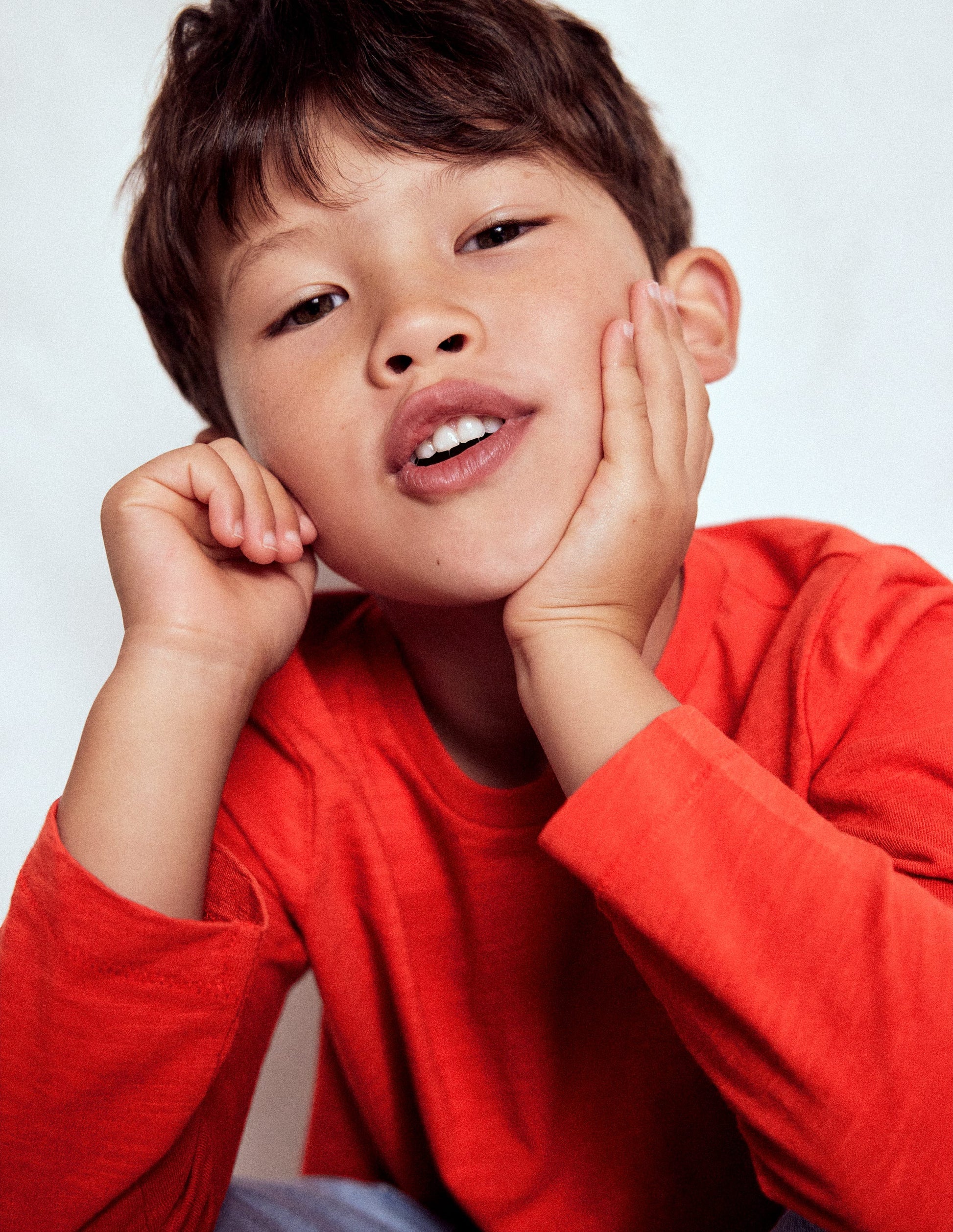 Everyday Long Sleeve T-Shirt-Cinnamon Red-1