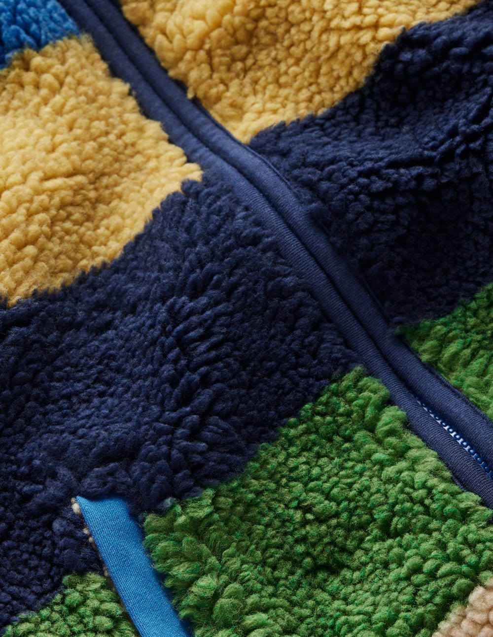 Cosy Borg Jacket-Multi Stripe