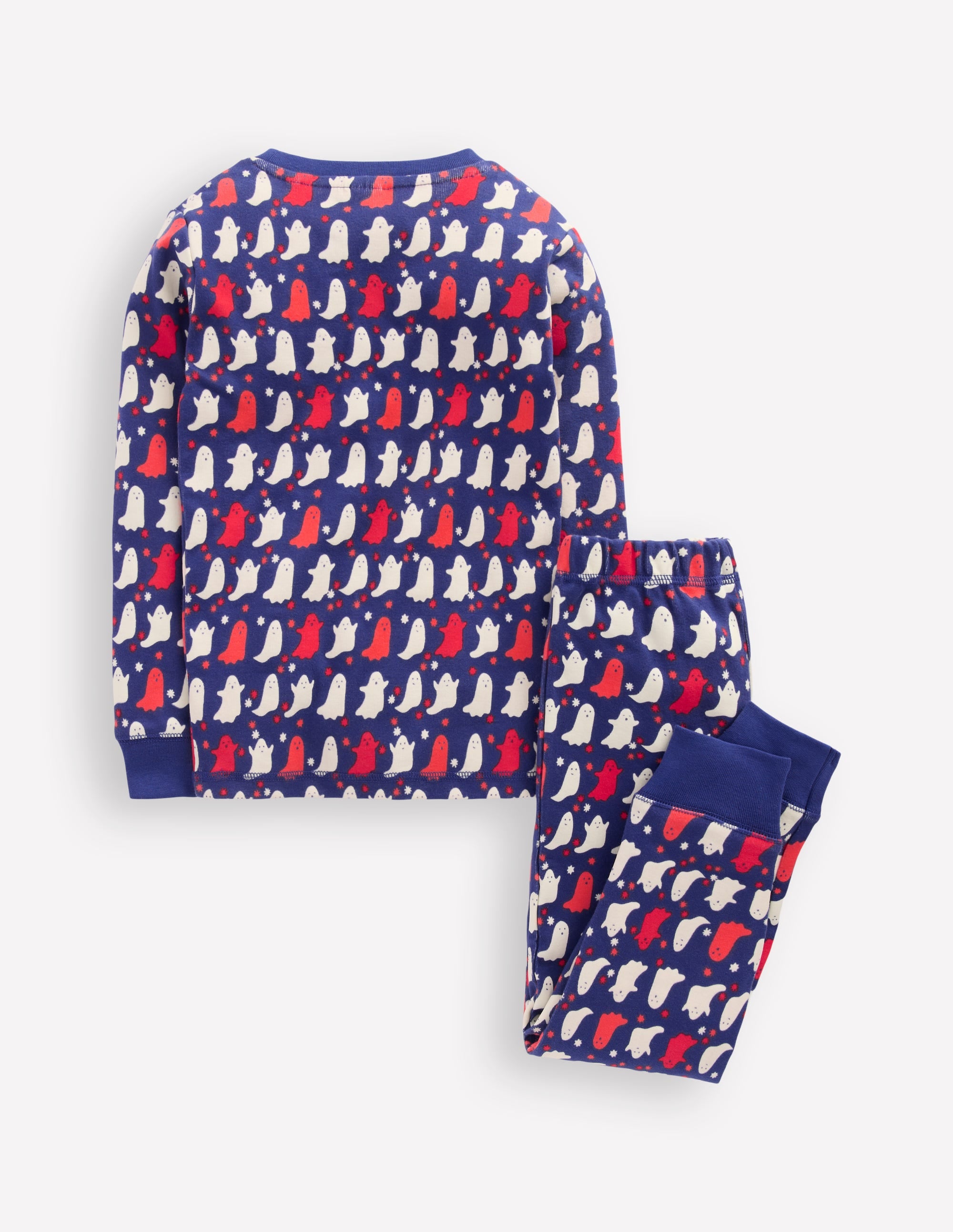 Snug Glow-in-the-dark Pyjamas-Twilight Blue Spooky Ghosts - Image 2