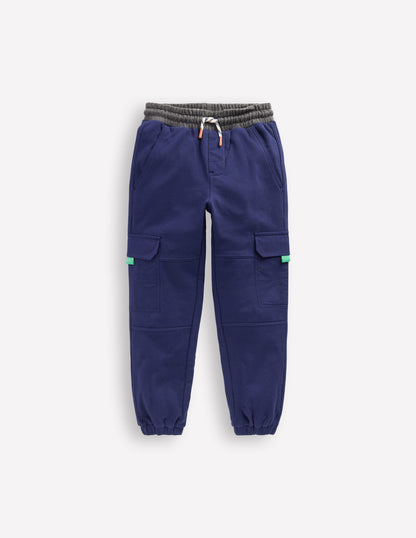 Ripstop Cargo Joggers-College Navy-1