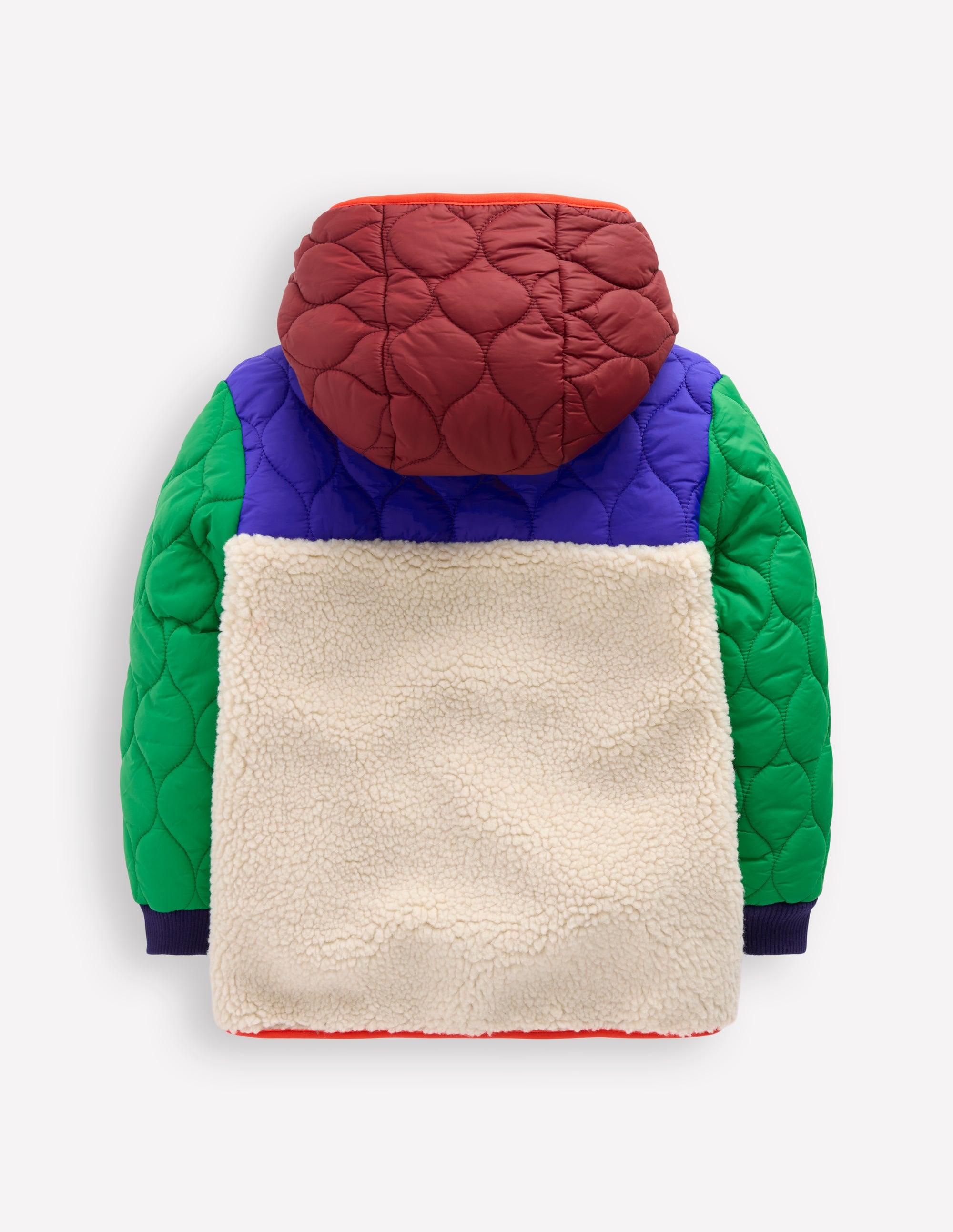Quilted Borg Jacket-Natural Borg - Image 2