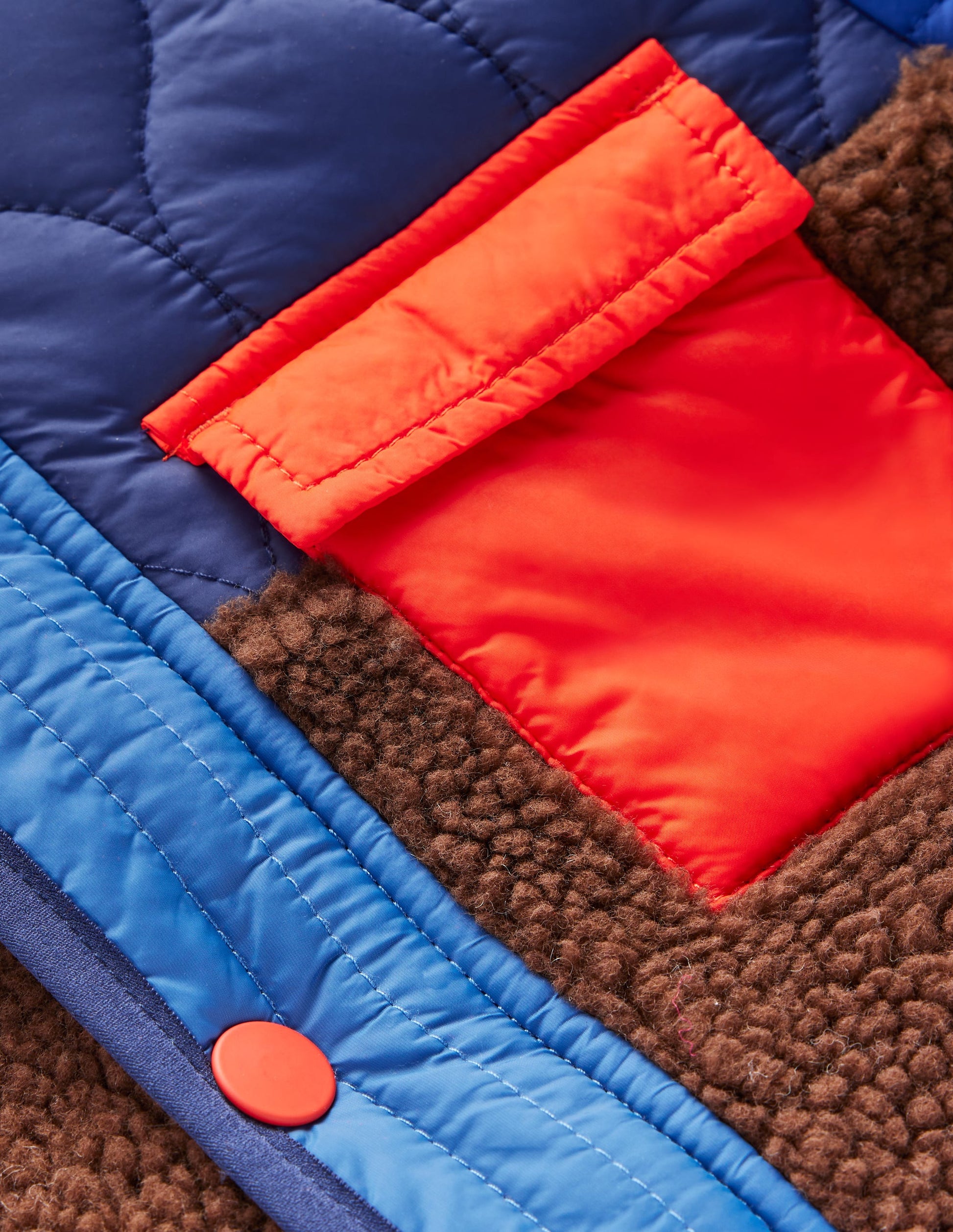 Quilted Borg Jacket-Dark Colourblock-3