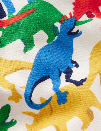 Snug Short John Pyjamas-Multi Dinos-3