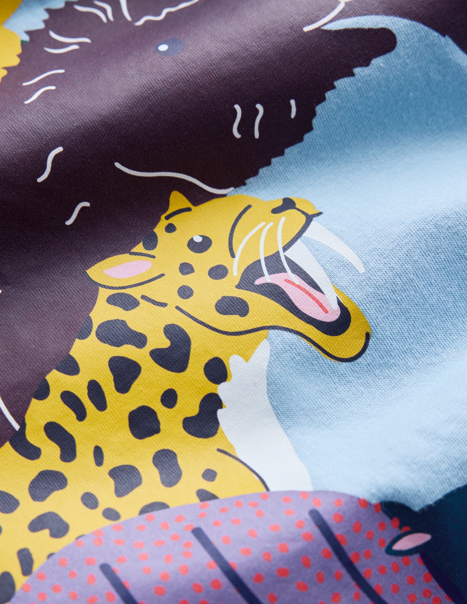 Long Sleeve Printed T-shirt-Glacier Blue Prehistoric-3