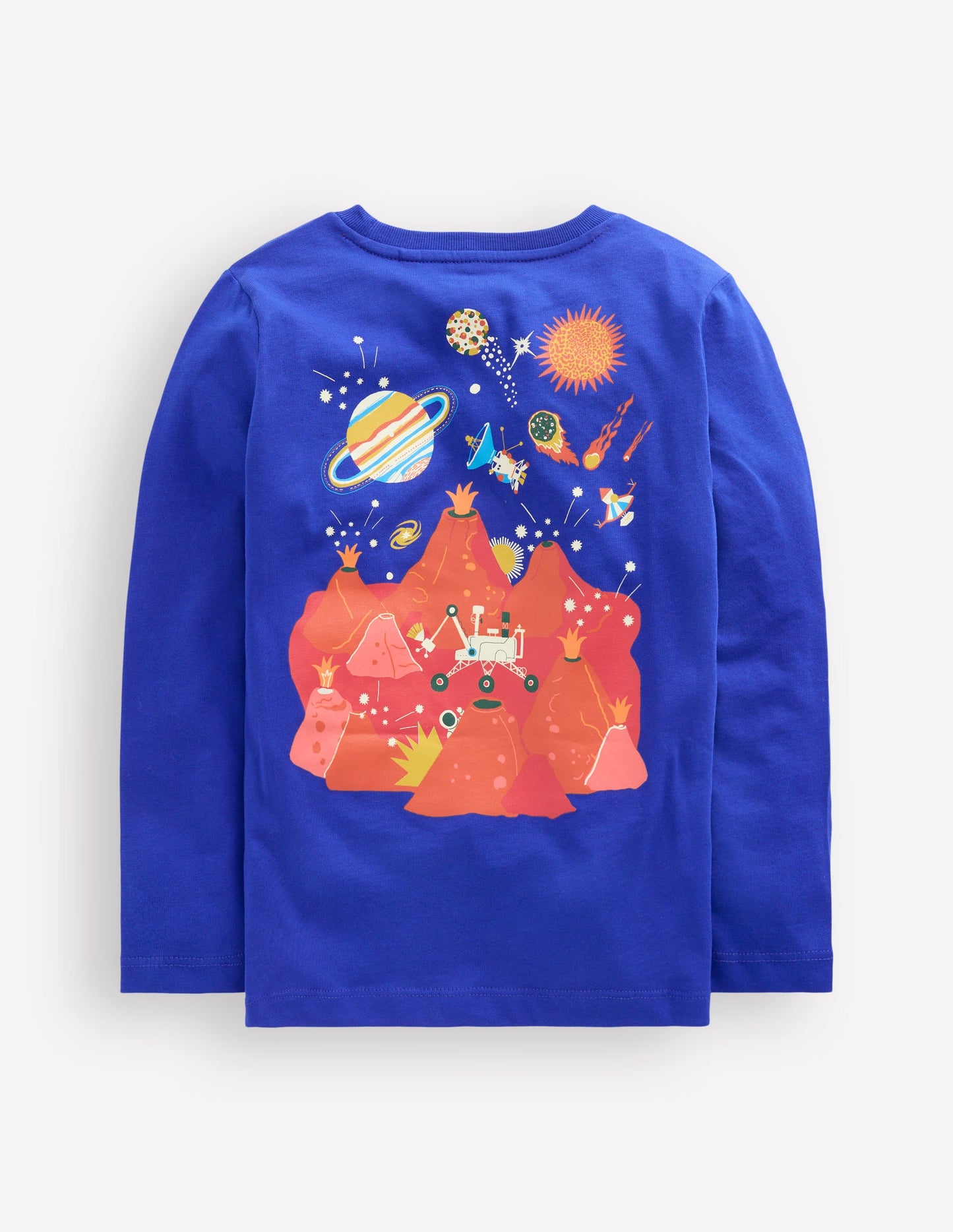 Front & Back Printed T-shirt-Sapphire Blue Space