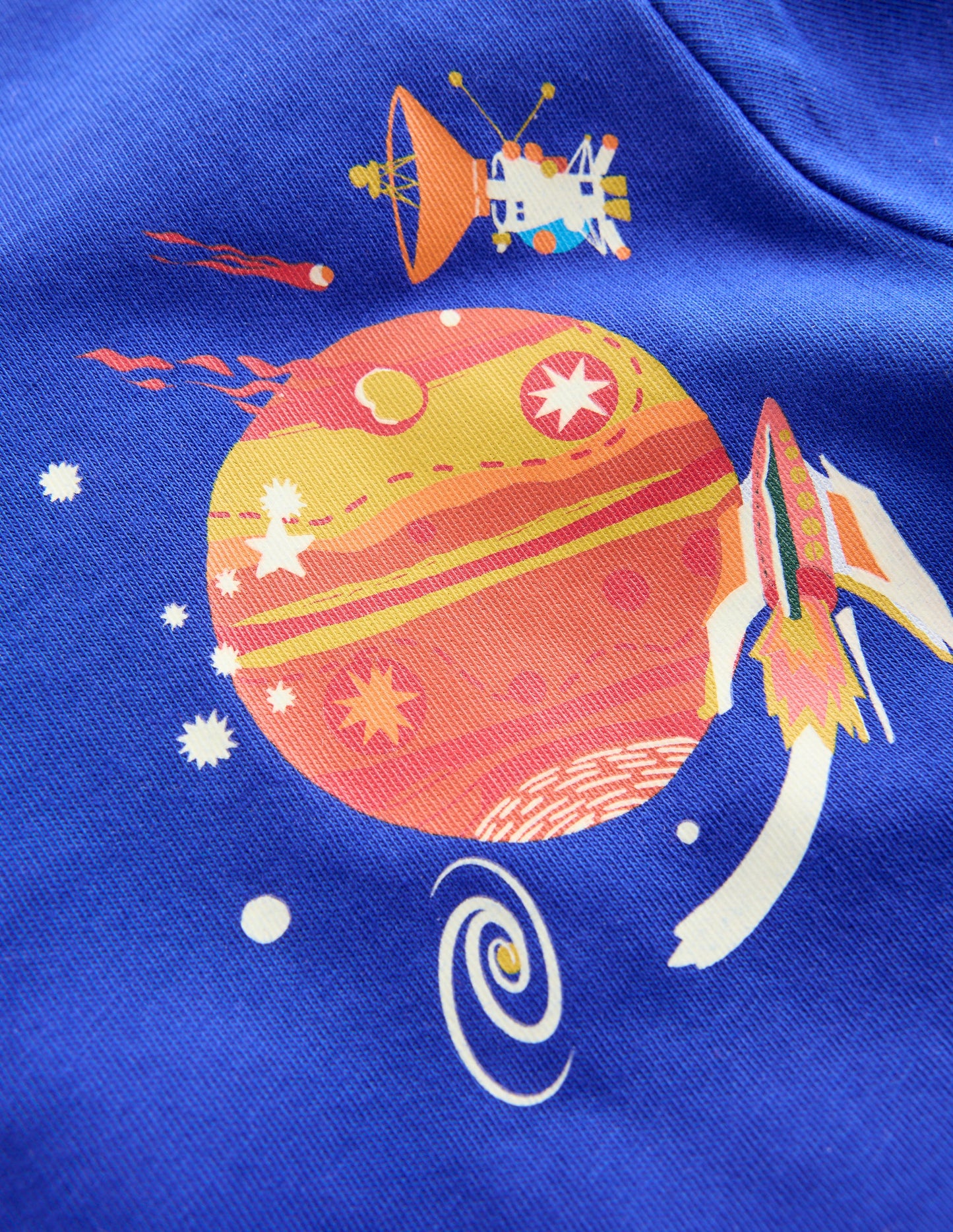 Front & Back Printed T-shirt-Sapphire Blue Space
