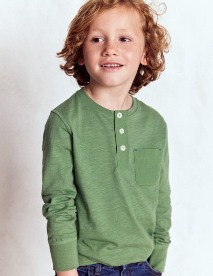 Everyday Henley T-shirt-Newt Green-1