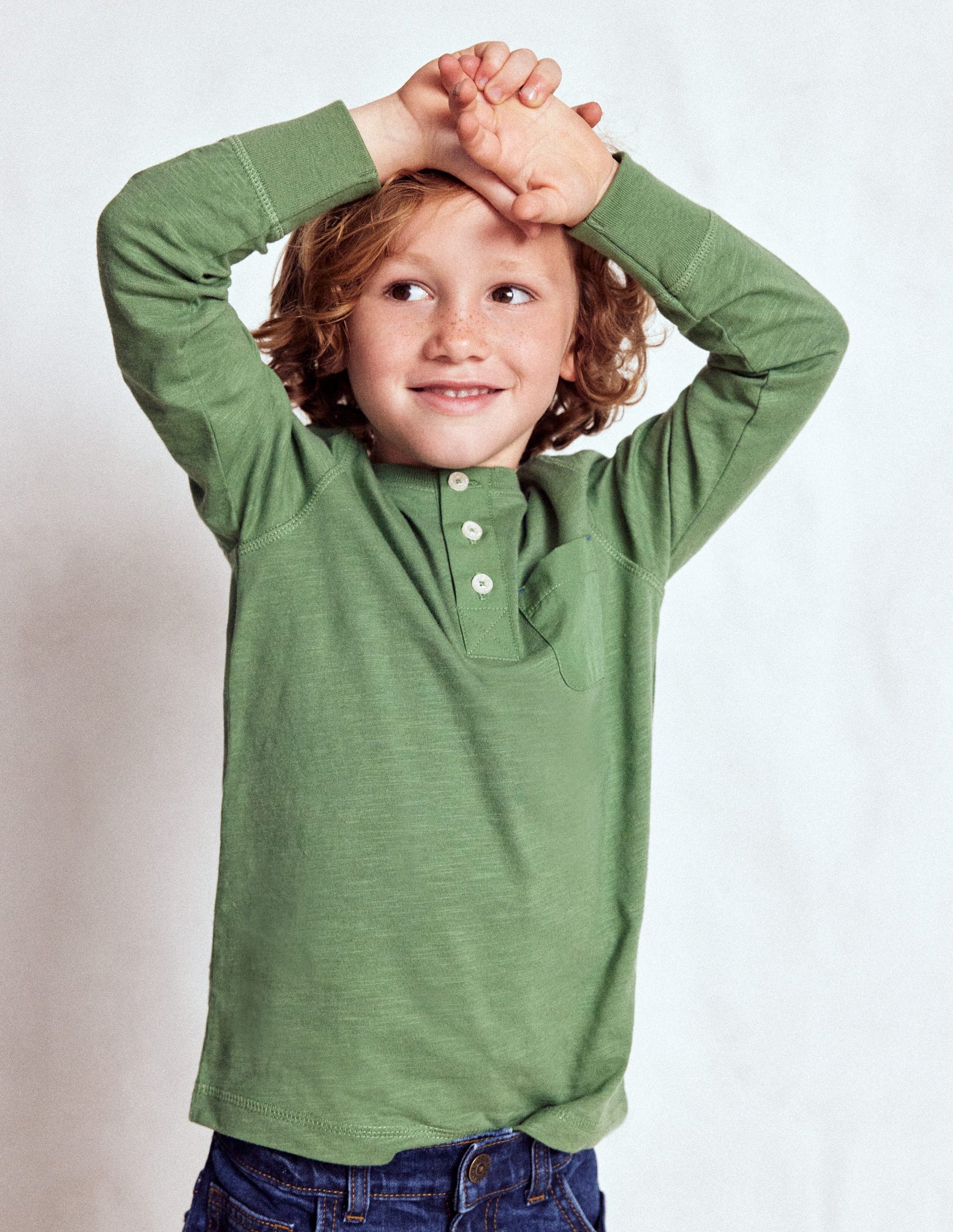 Everyday Henley T-shirt-Newt Green-3