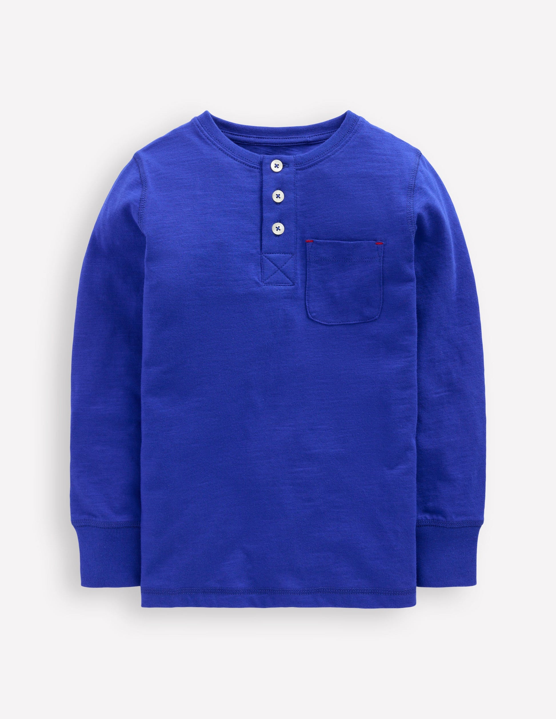 Everyday Henley T-shirt-Bright Blue-1