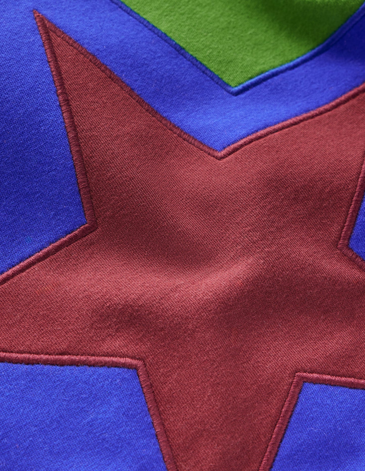 Star Appliqué T-shirt-Broccoli Green Star