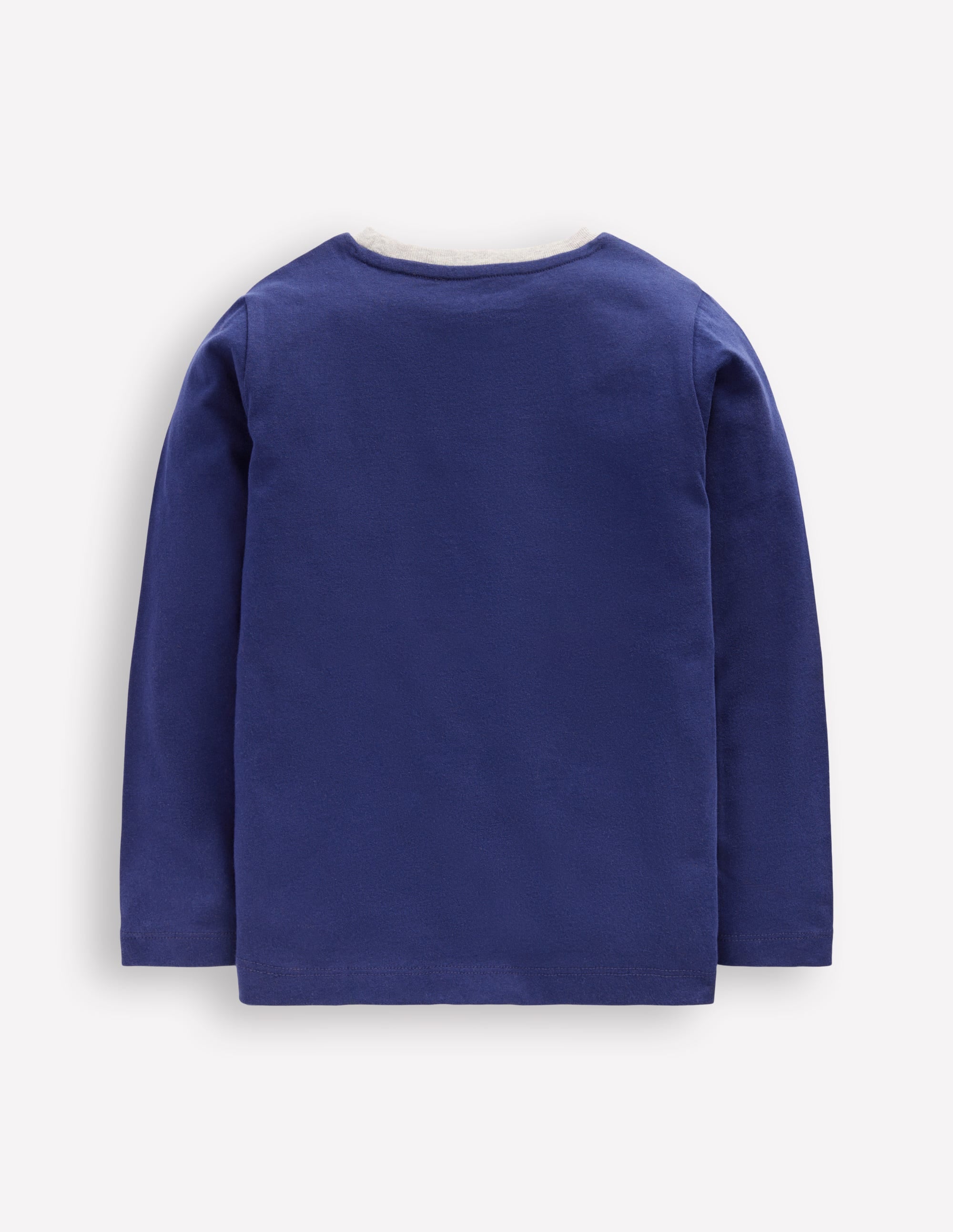 Star Appliqué T-shirt-College Navy Star - Image 3