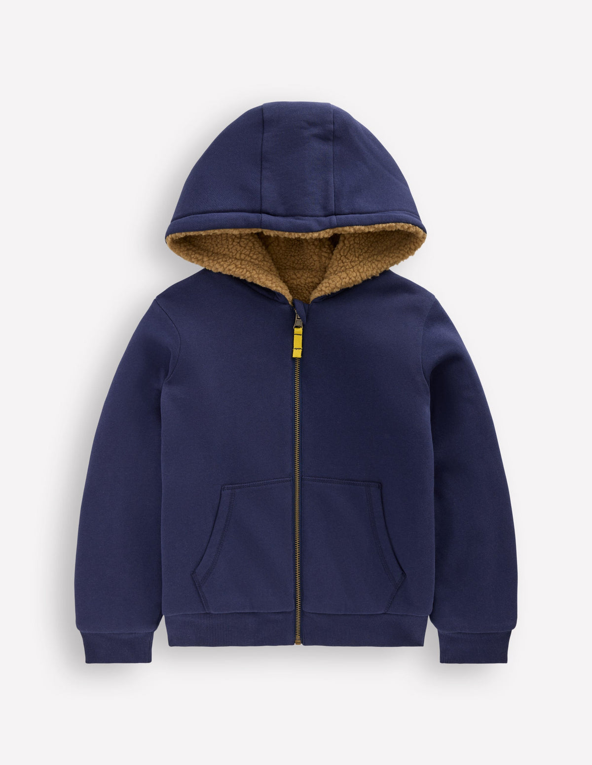 Reversible Borg Hoodie-College Navy - Image 1