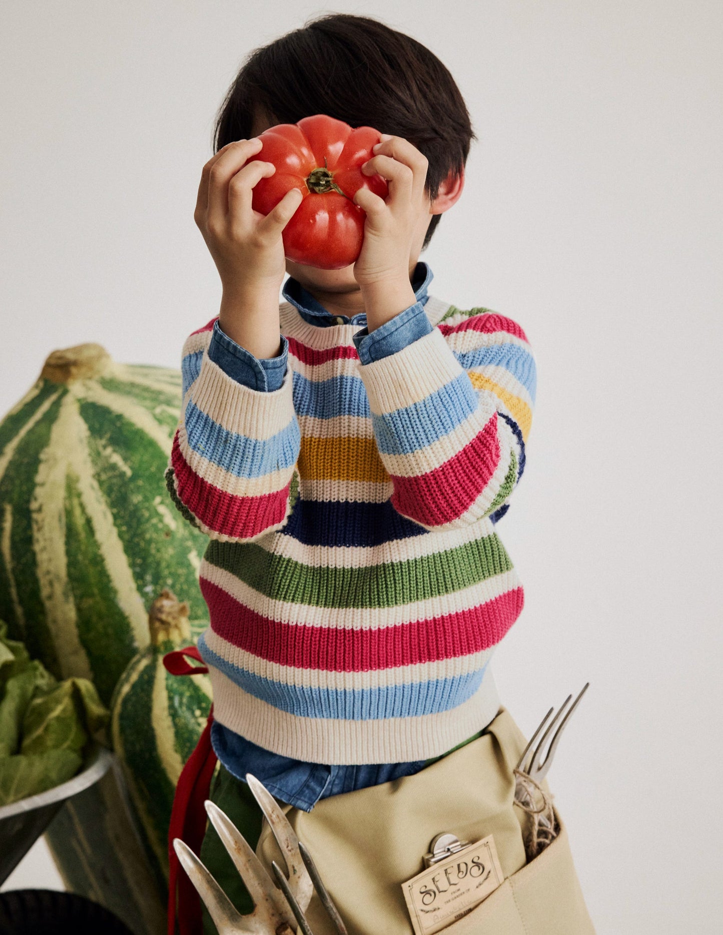 Everyday Cotton Jumper-Multi Stripe