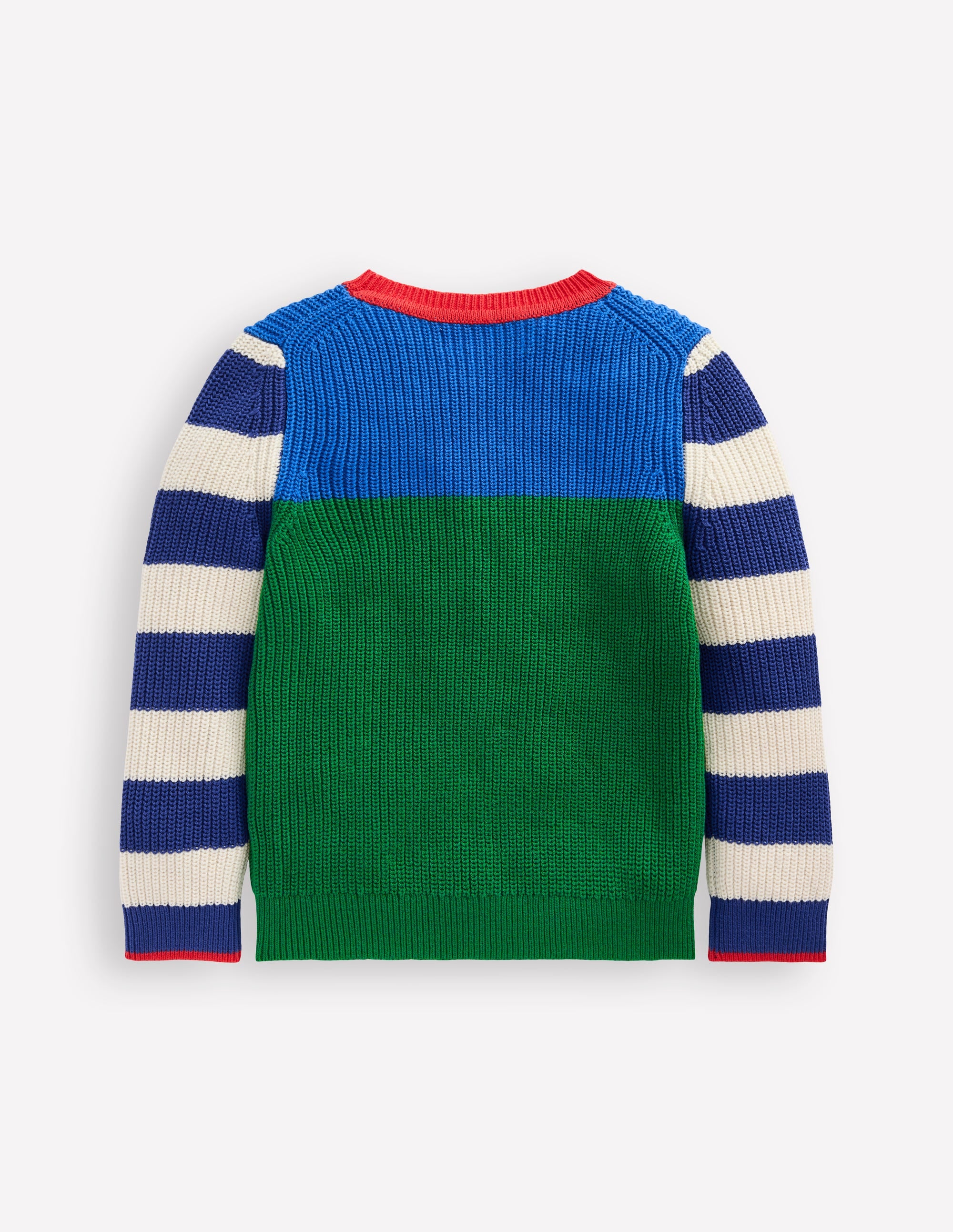 Everyday Cotton Jumper-Kingfisher Blue/Rich Emerald - Image 2